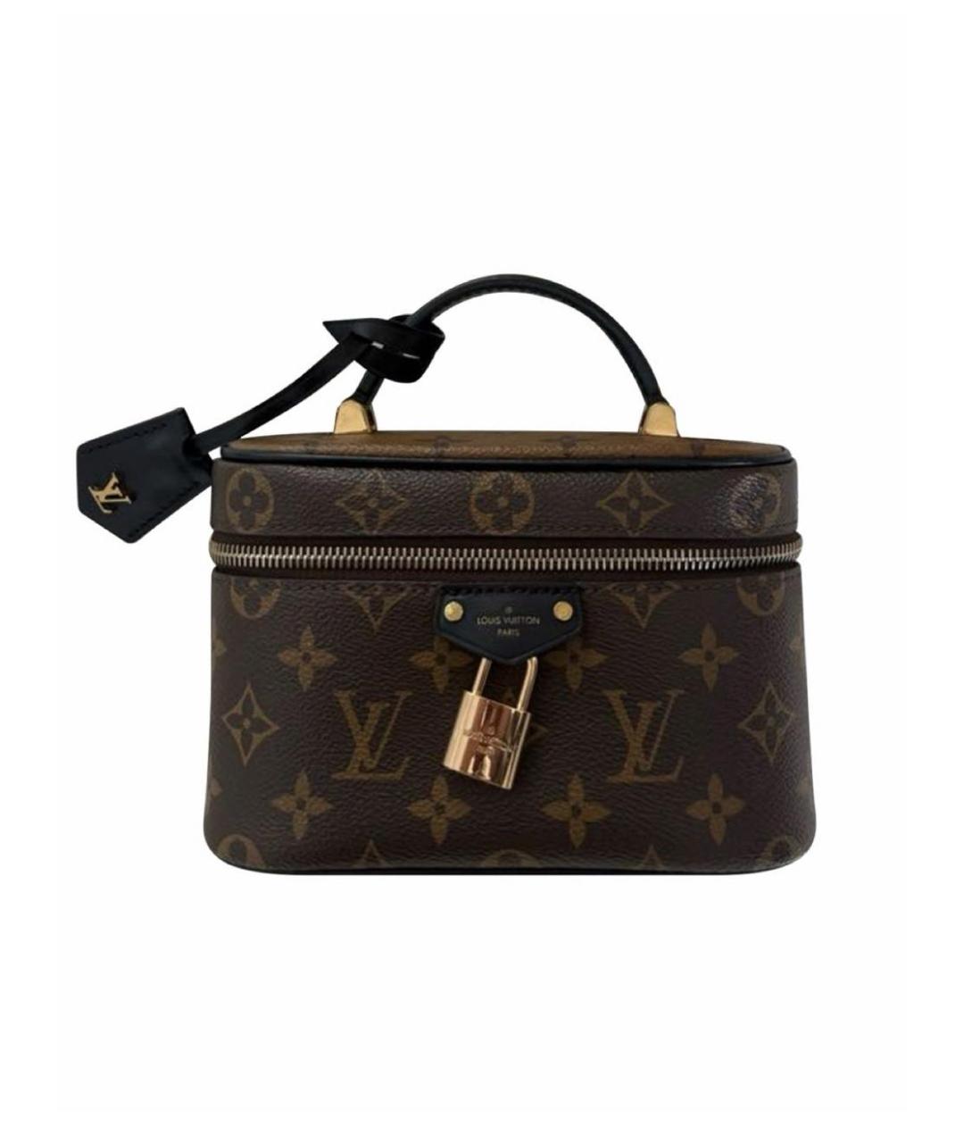 LOUIS VUITTON Коричневая кожаная сумка через плечо, фото 7