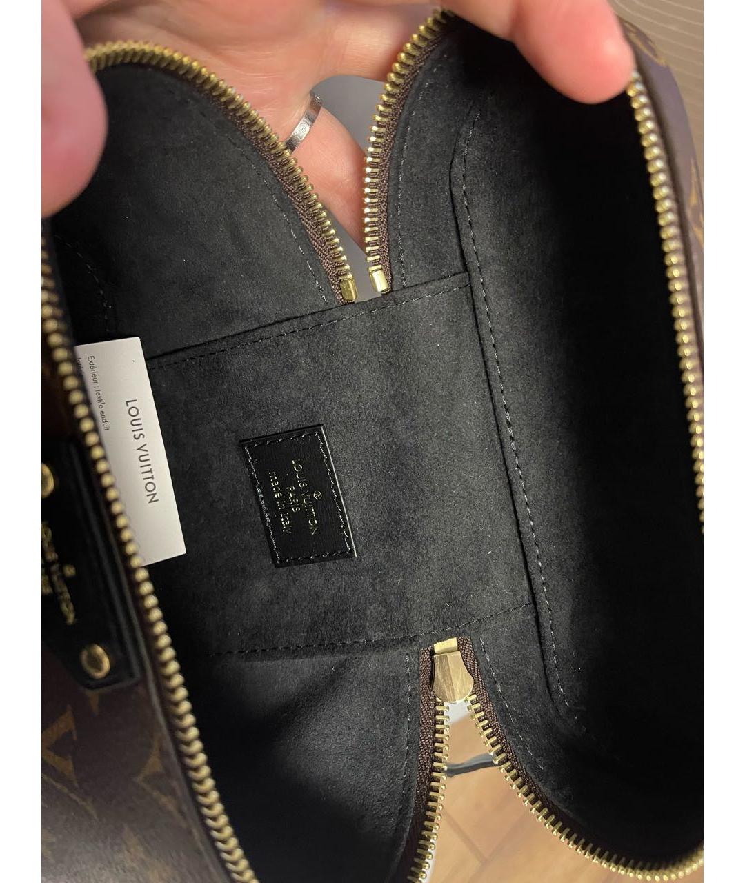 LOUIS VUITTON Коричневая кожаная сумка через плечо, фото 4