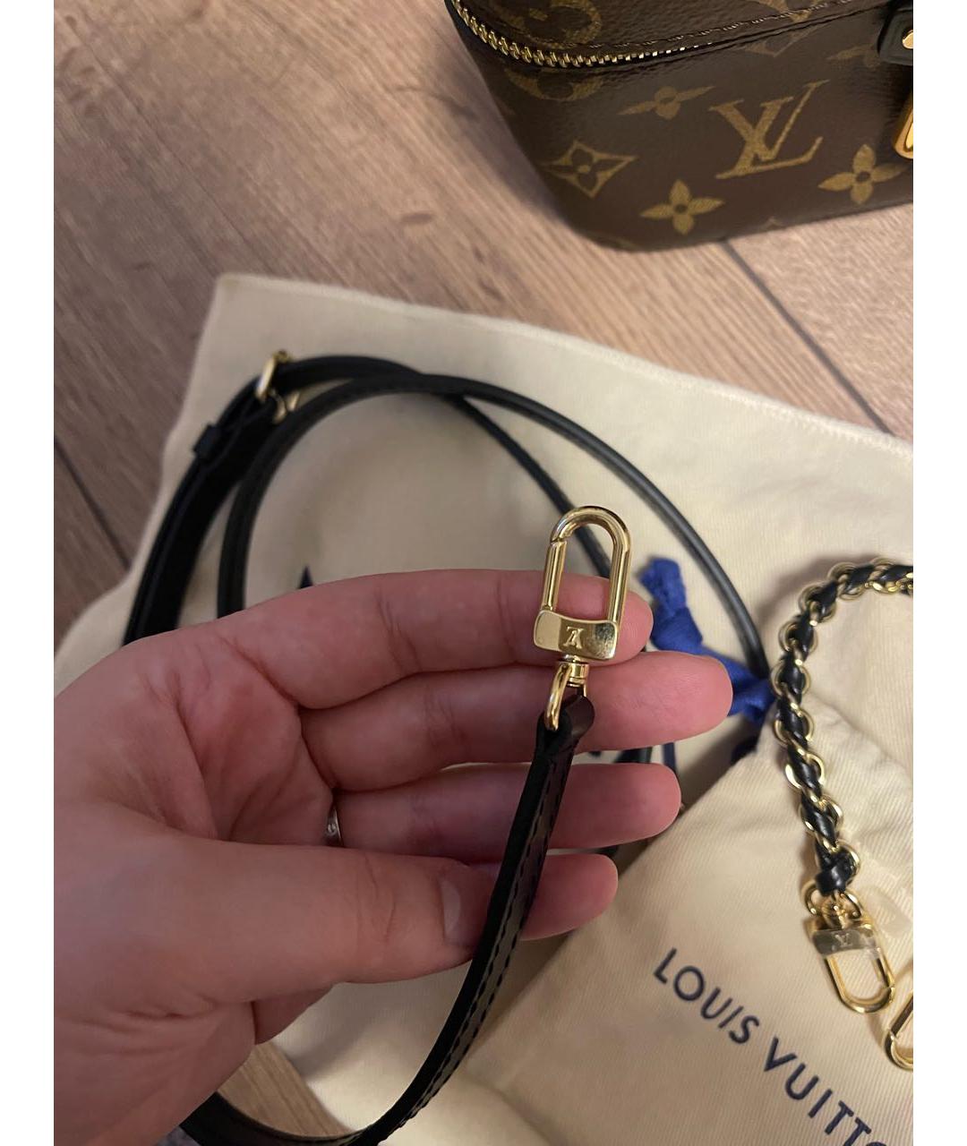 LOUIS VUITTON Коричневая кожаная сумка через плечо, фото 5