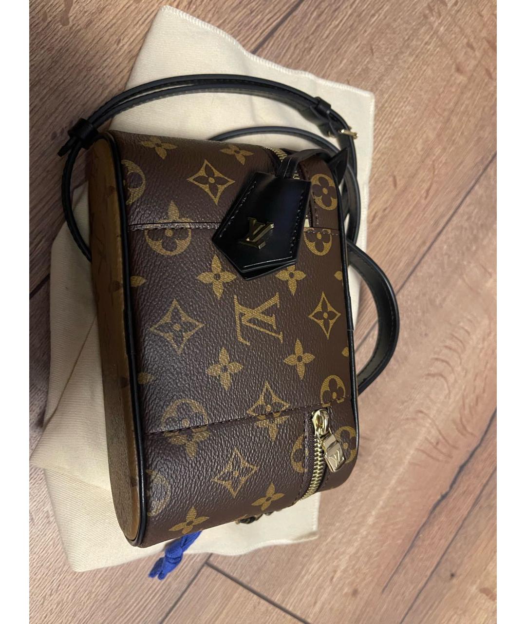 LOUIS VUITTON Коричневая кожаная сумка через плечо, фото 3