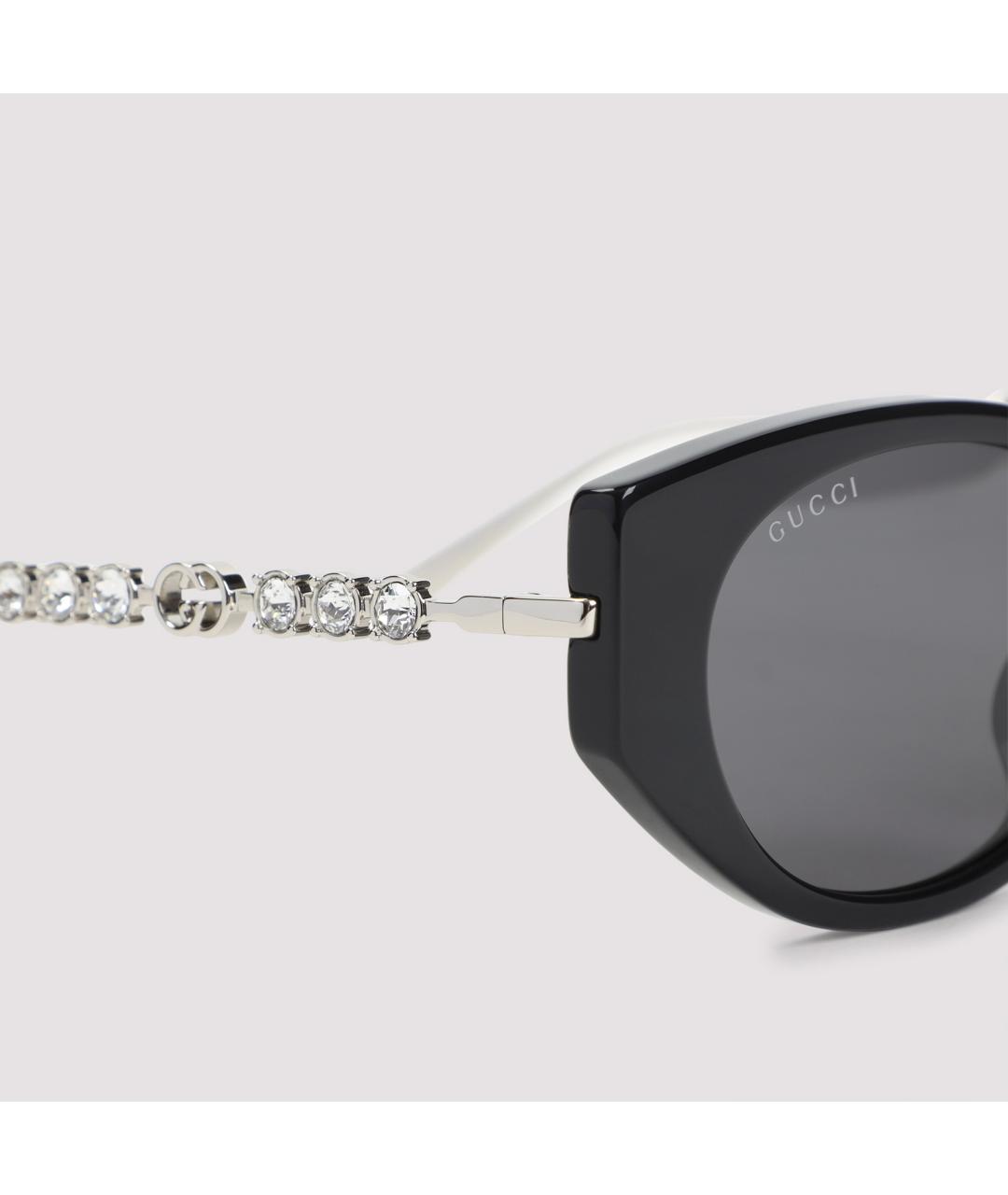 GUCCI Черные металлические солнцезащитные очки, фото 4