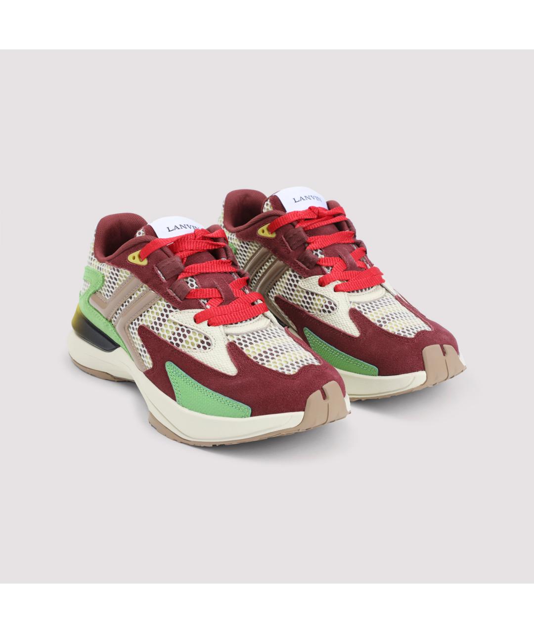 LANVIN Мульти текстильные кроссовки, фото 4