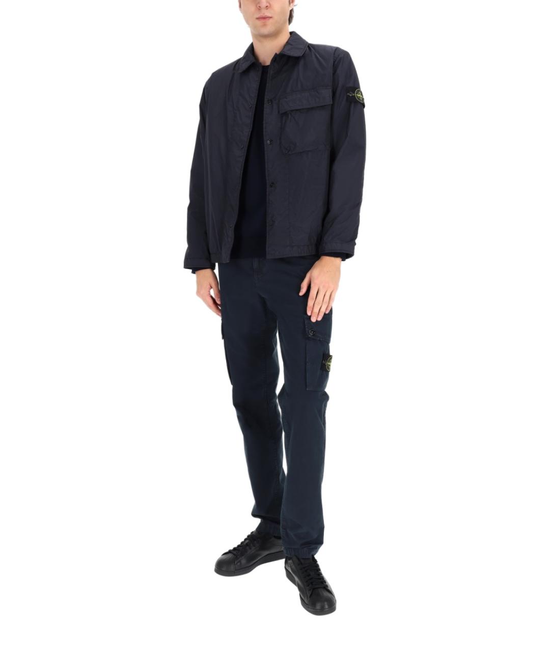 STONE ISLAND Темно-синяя полиамидовая куртка, фото 5