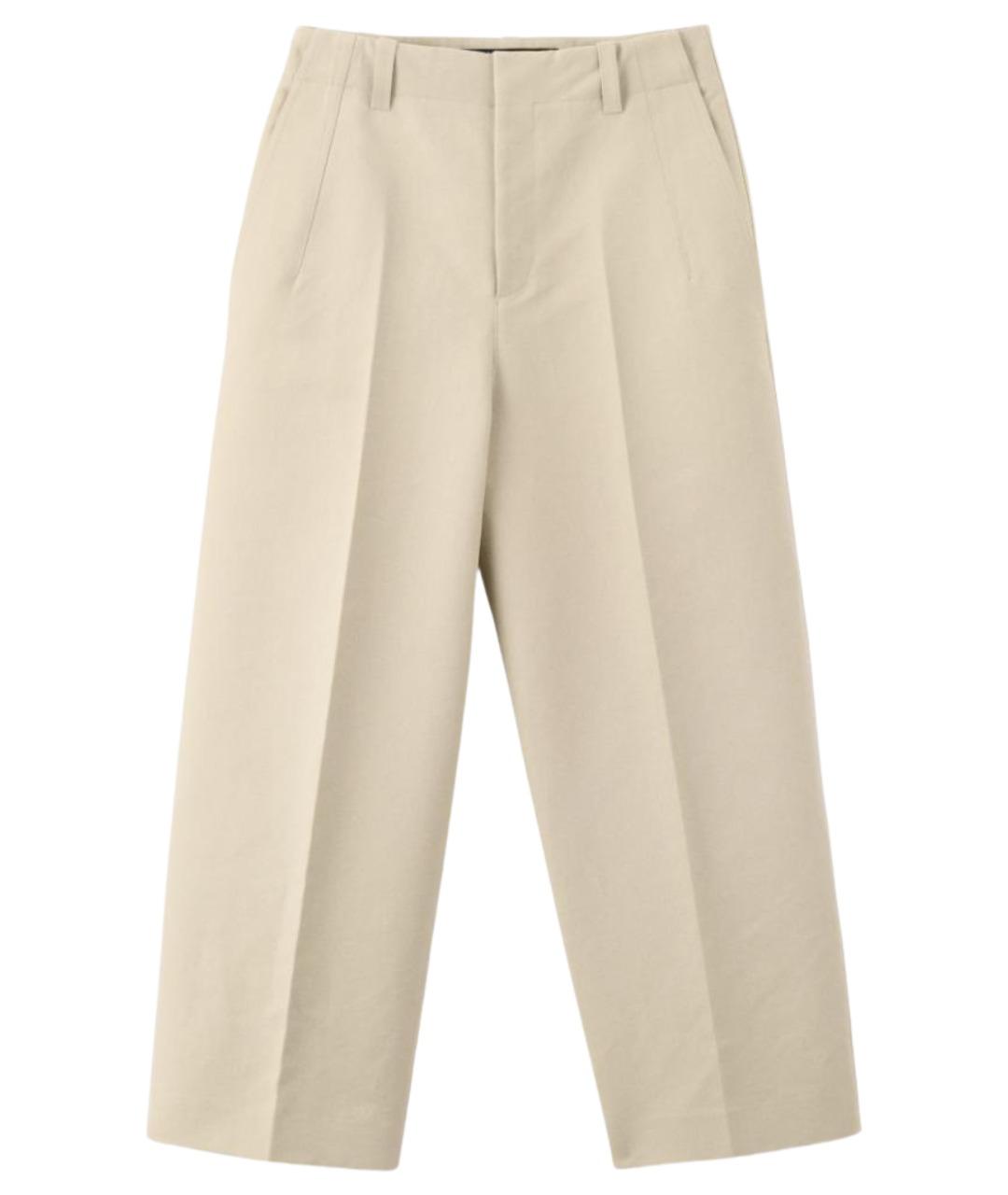 JACQUEMUS Бежевые хлопковые повседневные брюки, фото 1