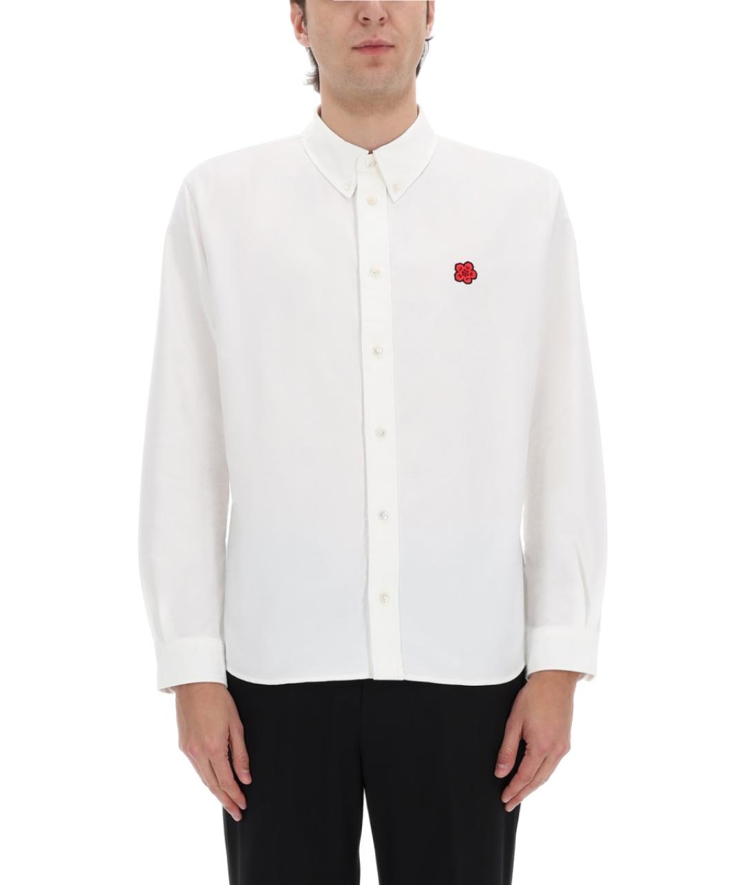 KENZO Белая хлопковая кэжуал рубашка, фото 3