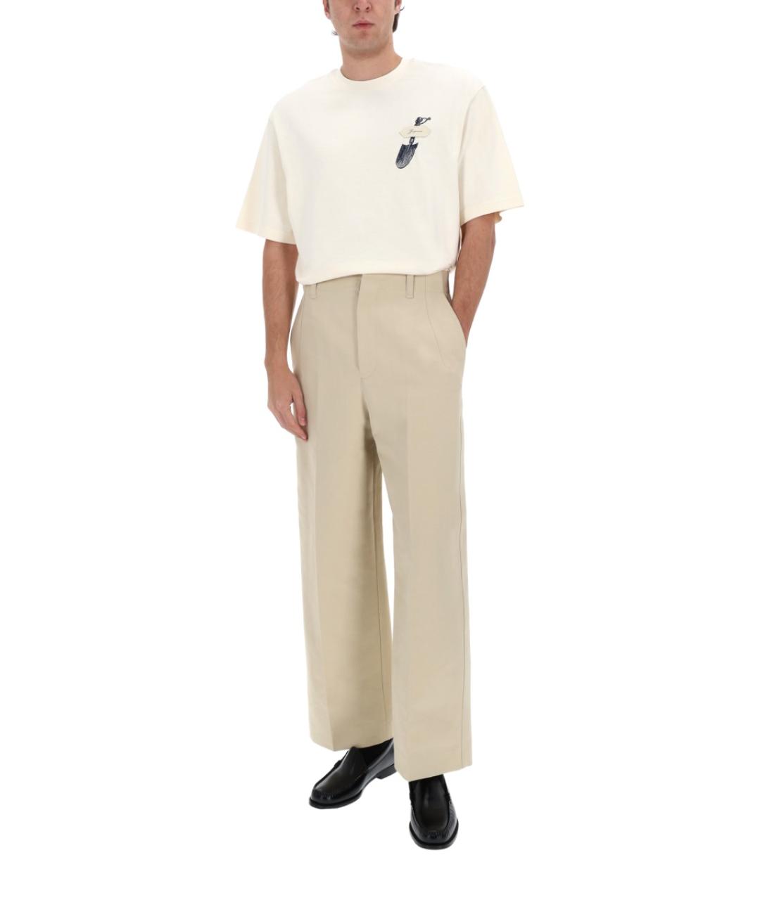 JACQUEMUS Белая хлопковая футболка, фото 5