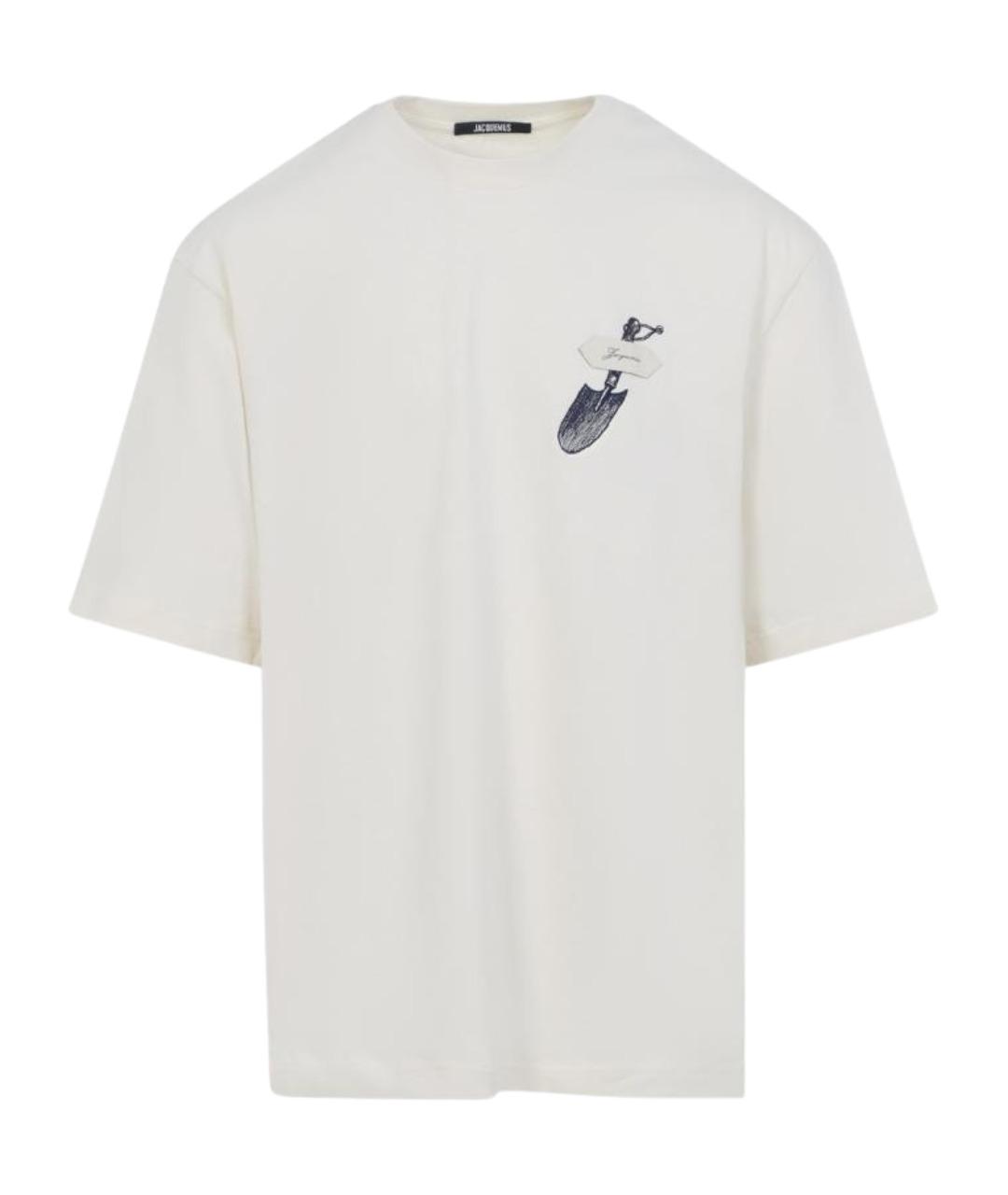 JACQUEMUS Белая хлопковая футболка, фото 1