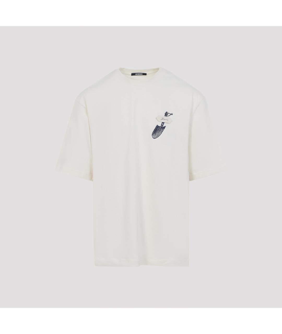 JACQUEMUS Белая хлопковая футболка, фото 2