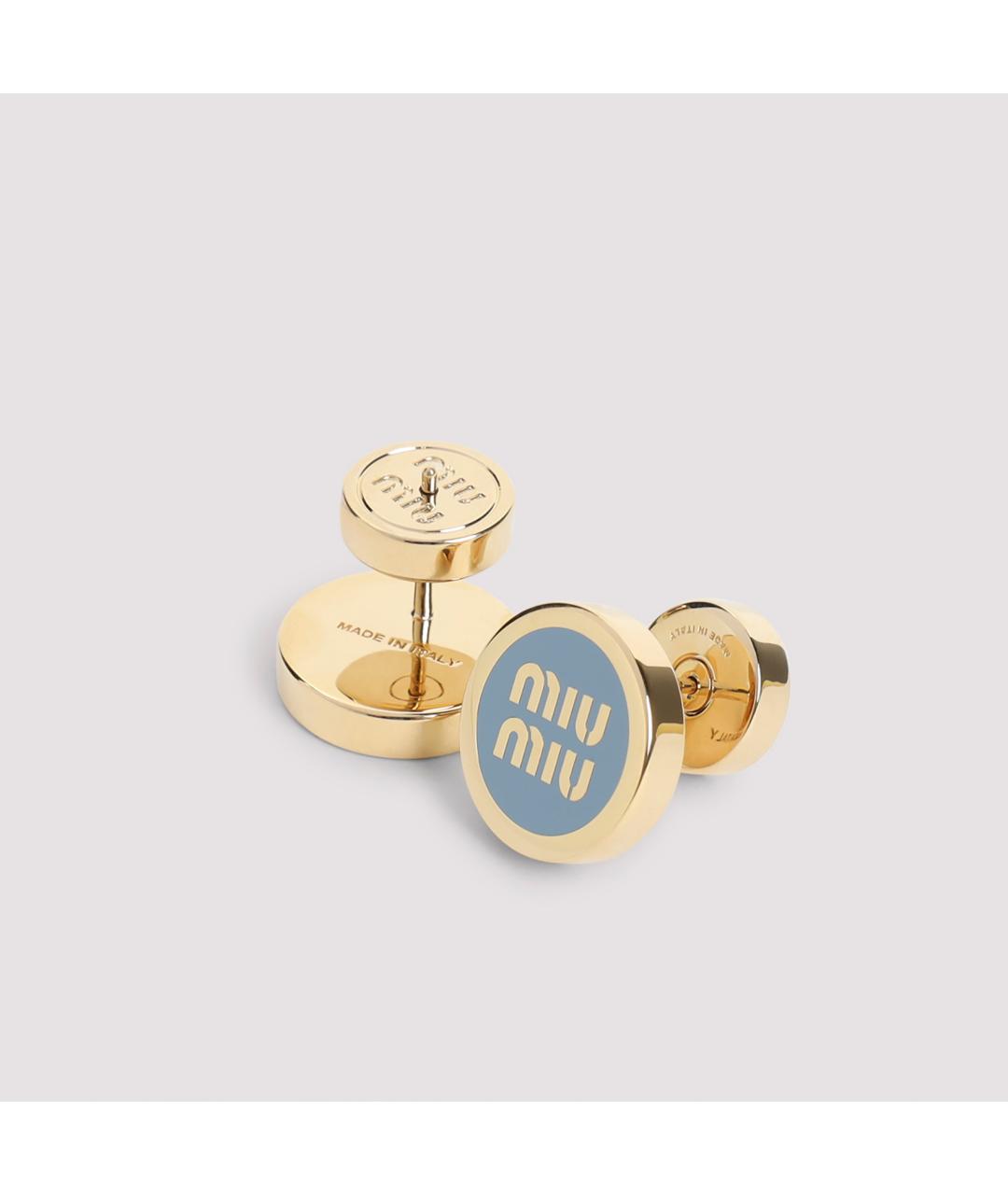 MIU MIU Золотые металлические серьги, фото 3