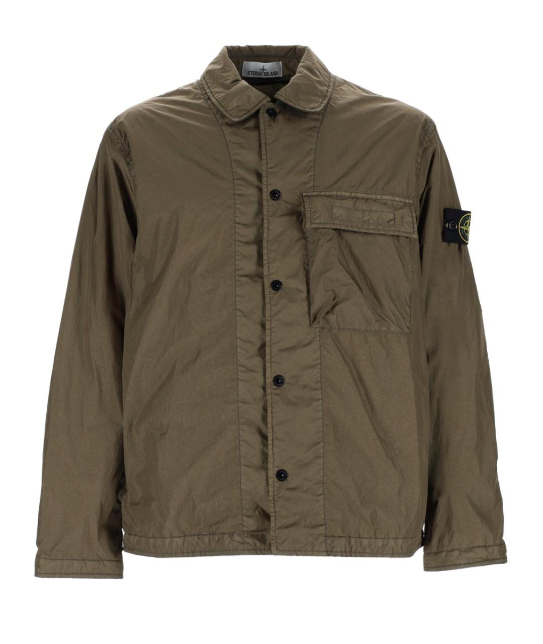 STONE ISLAND Хаки кэжуал рубашка, фото 1