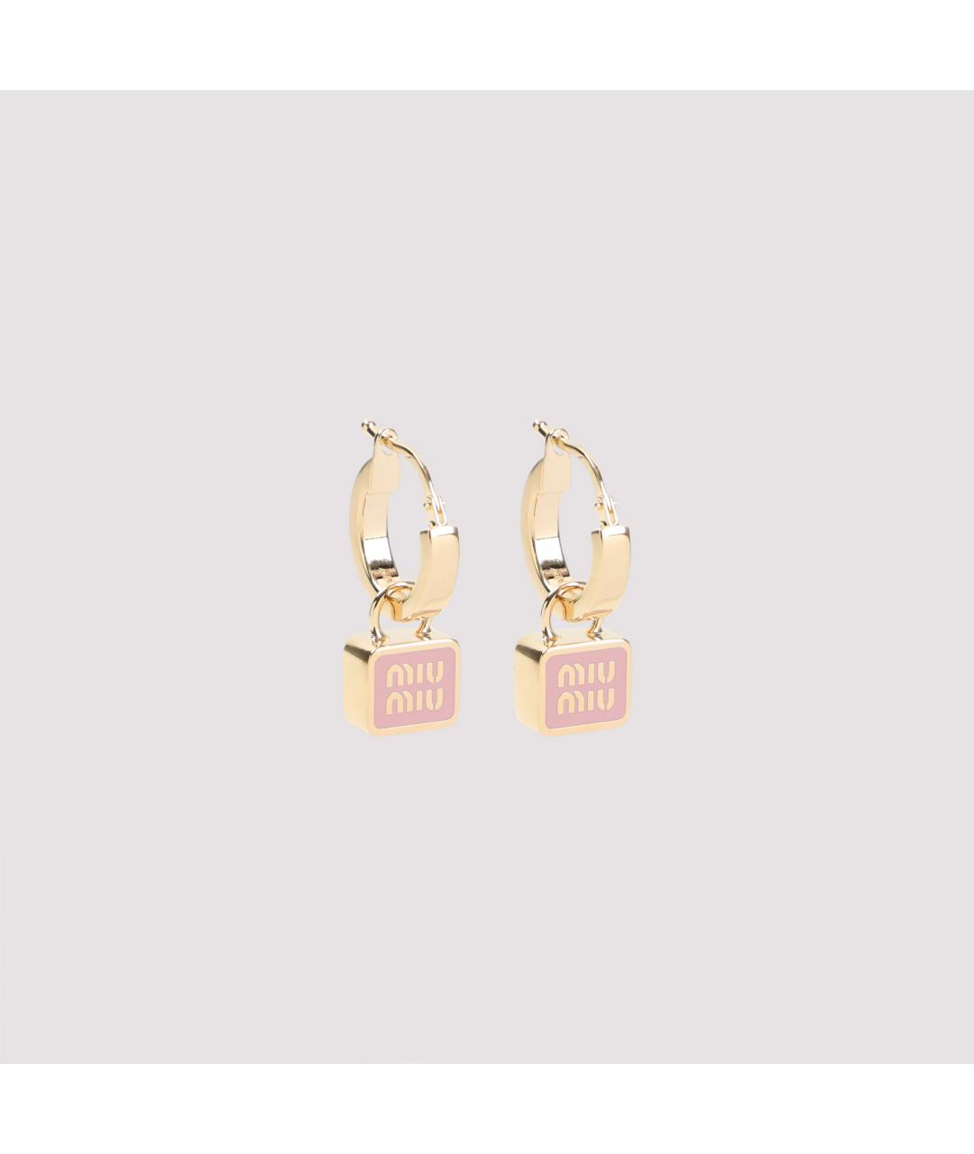 MIU MIU Золотые металлические серьги, фото 2