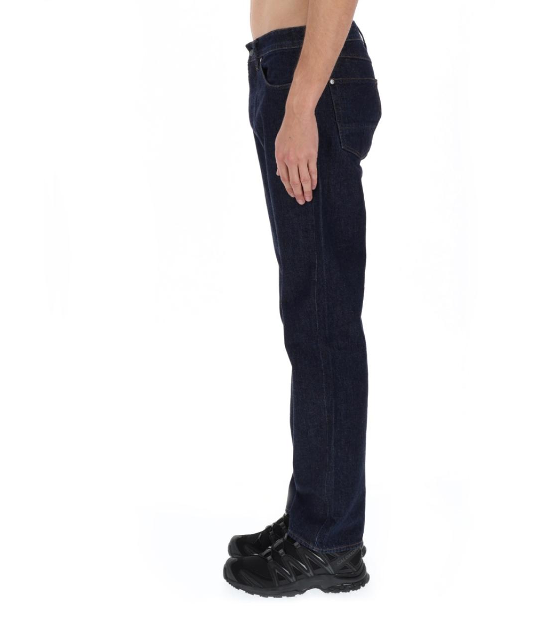 STONE ISLAND Синие хлопковые прямые джинсы, фото 4