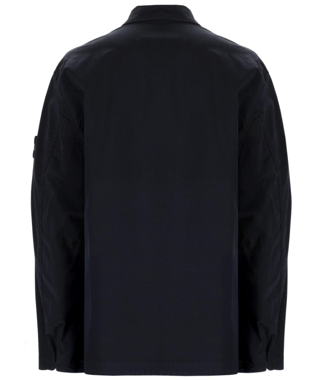 STONE ISLAND Темно-синяя хлопковая куртка, фото 2