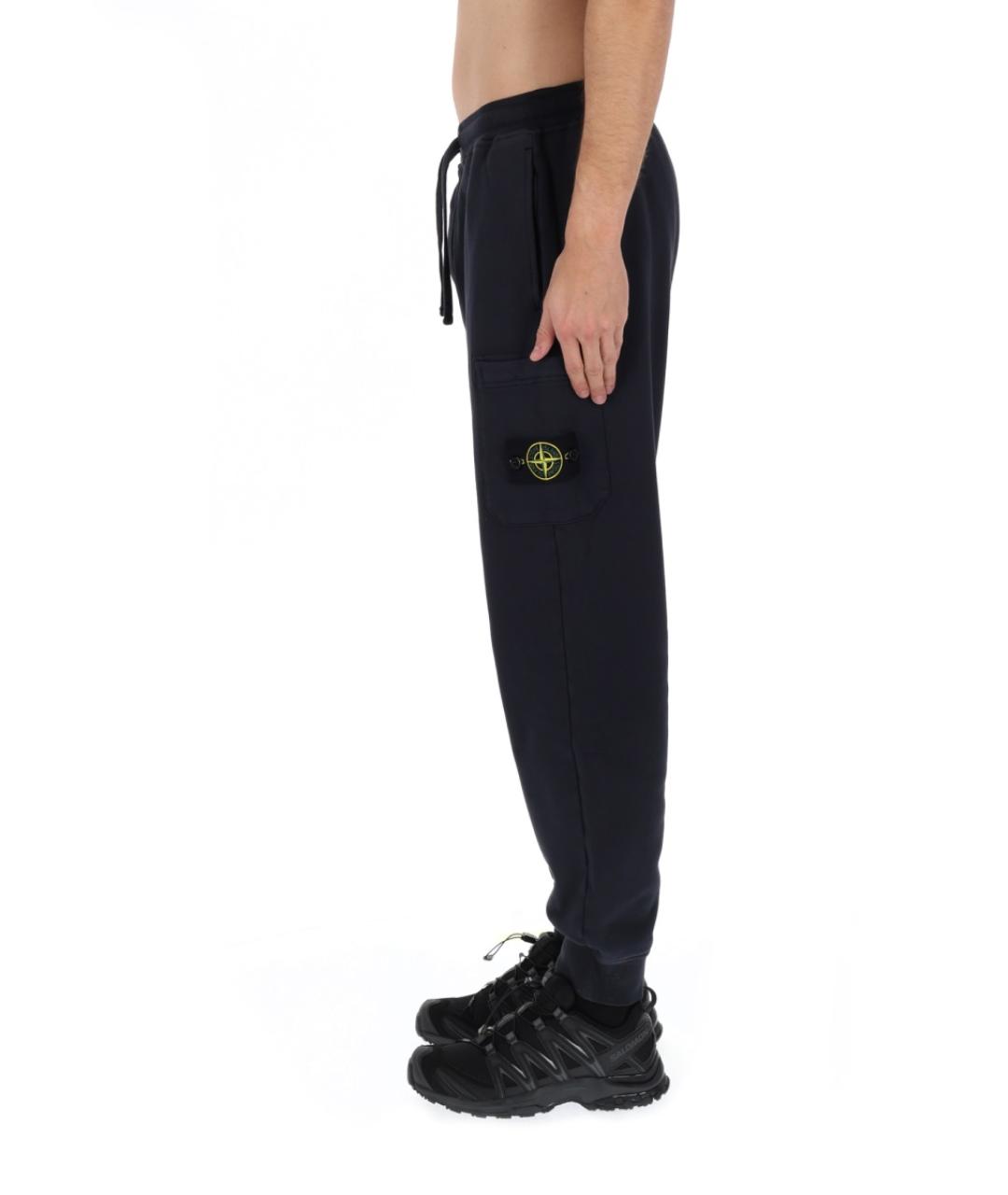 STONE ISLAND Синие хлопковые повседневные брюки, фото 4