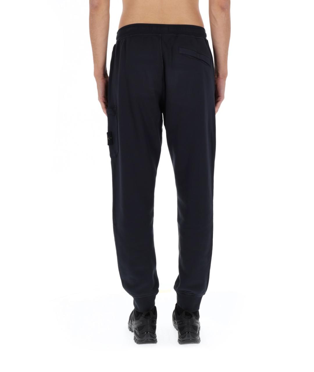 STONE ISLAND Синие хлопковые повседневные брюки, фото 5