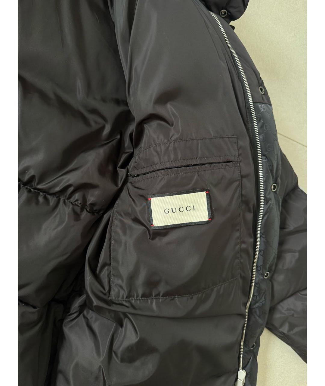 GUCCI Черный полиамидовый пуховик, фото 3
