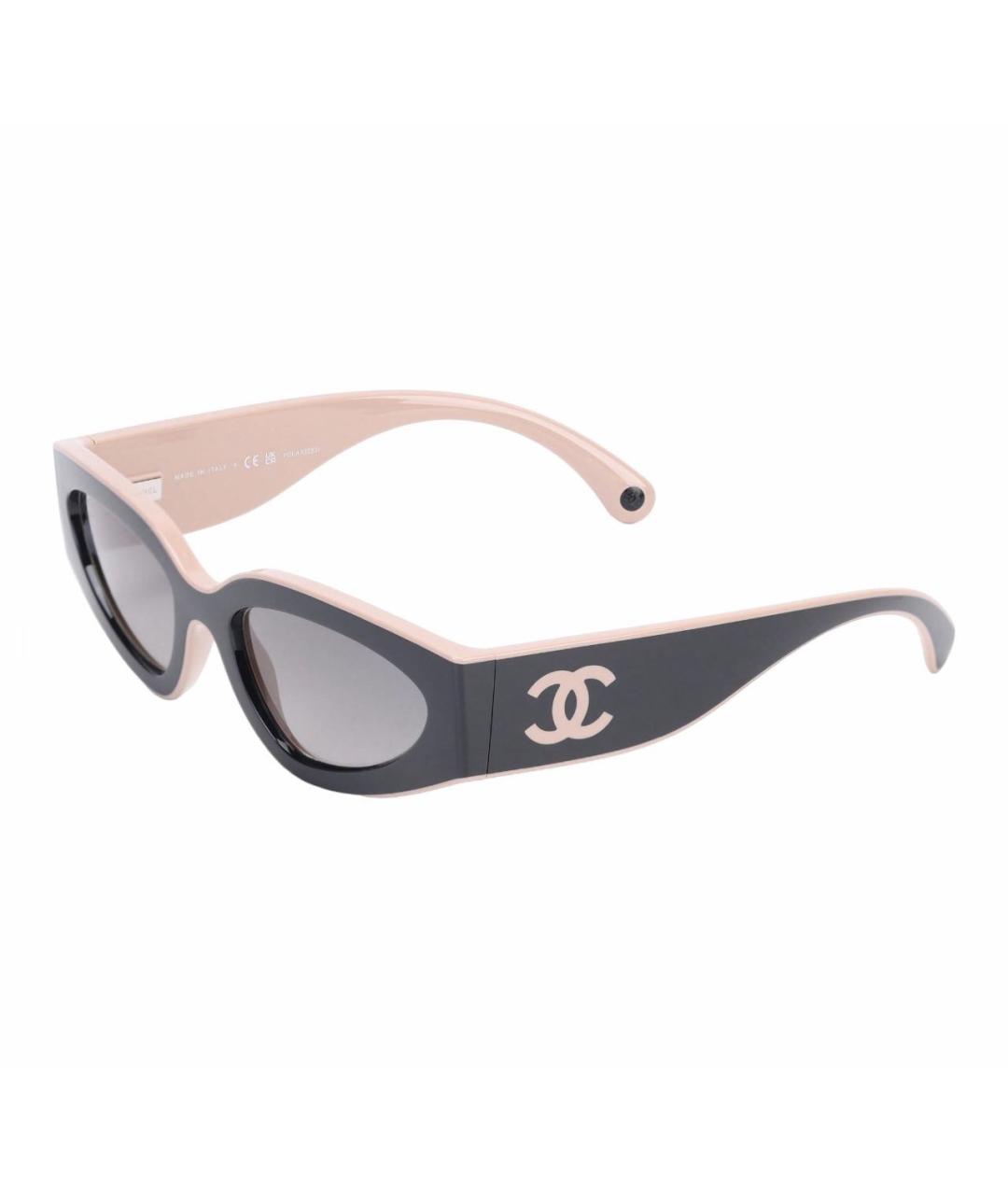 CHANEL Черные пластиковые солнцезащитные очки, фото 1
