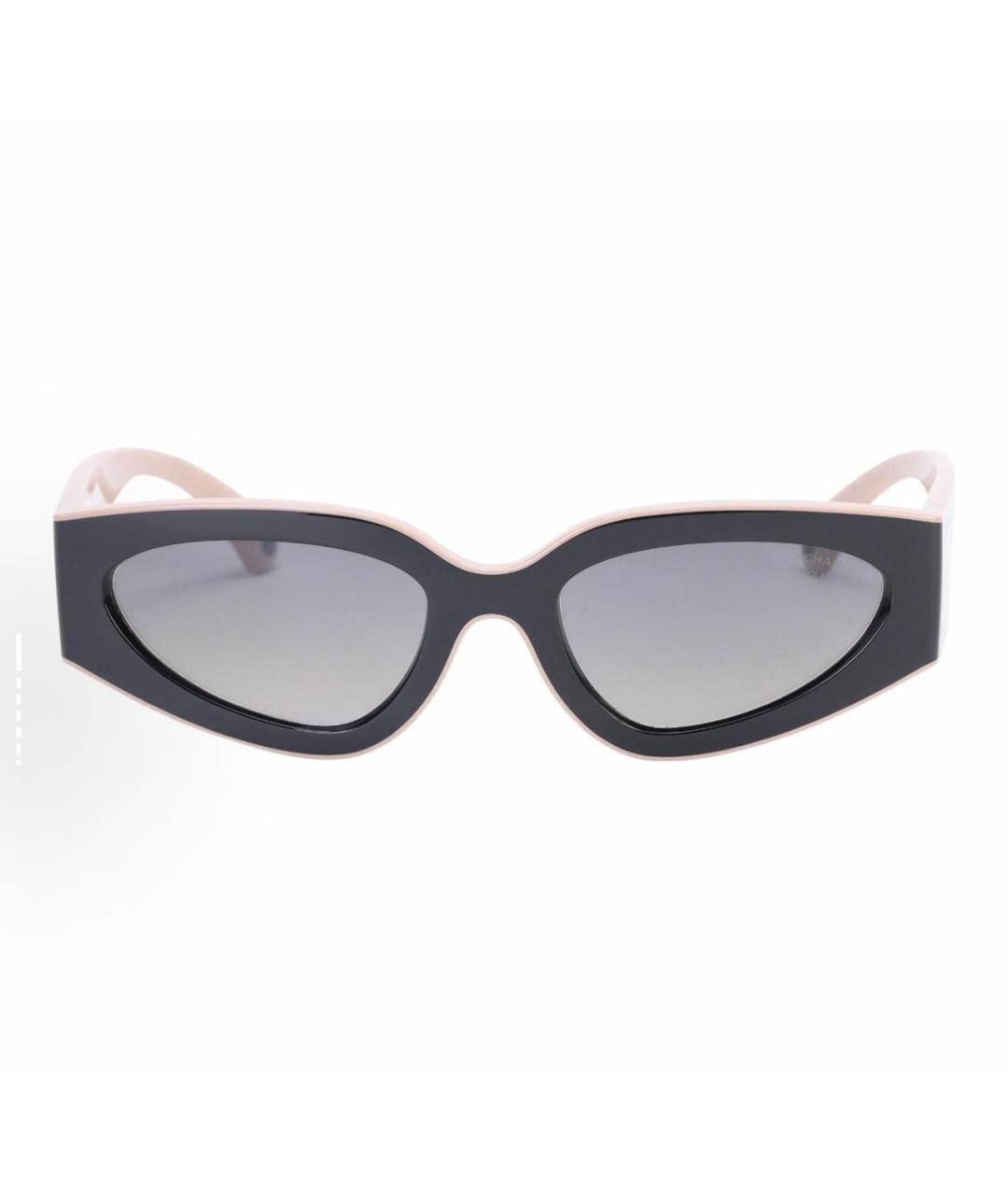 CHANEL Черные пластиковые солнцезащитные очки, фото 2