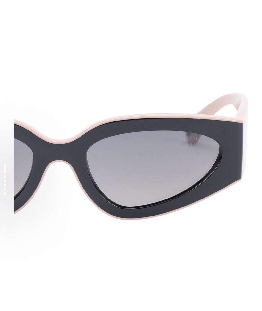 CHANEL Черные пластиковые солнцезащитные очки, фото 4
