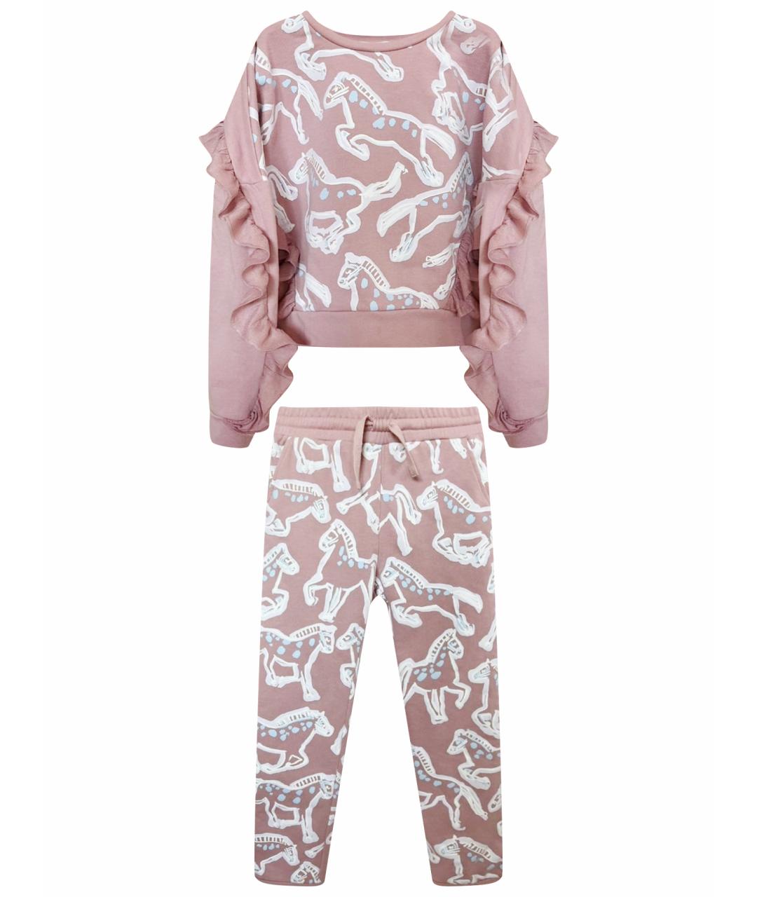 STELLA MCCARTNEY KIDS Коралловый хлопковый комплект, фото 1