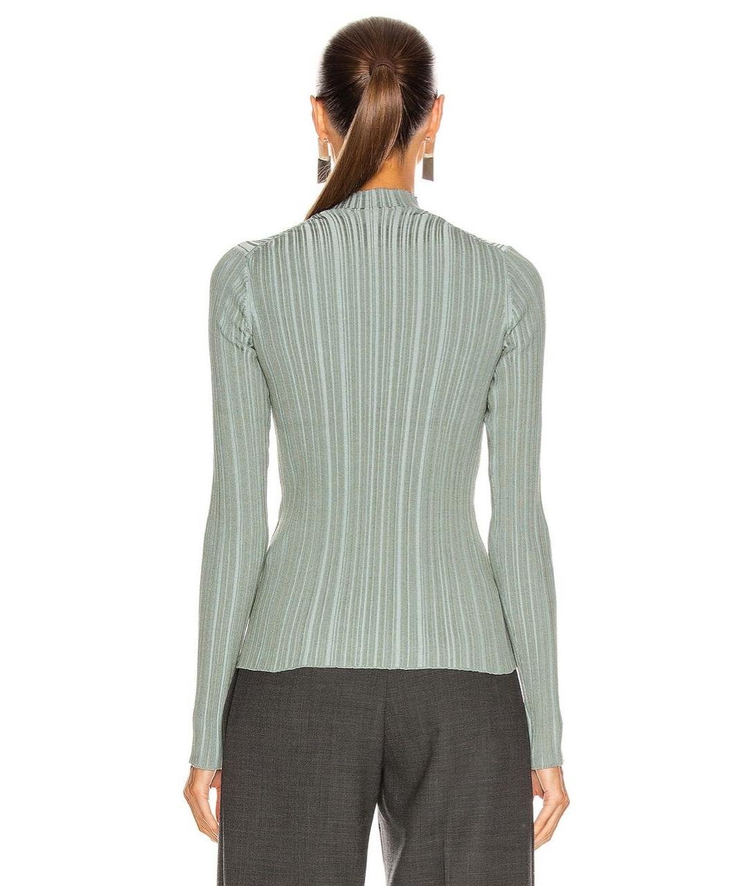ACNE STUDIOS Зеленая хлопко-эластановая водолазка, фото 4