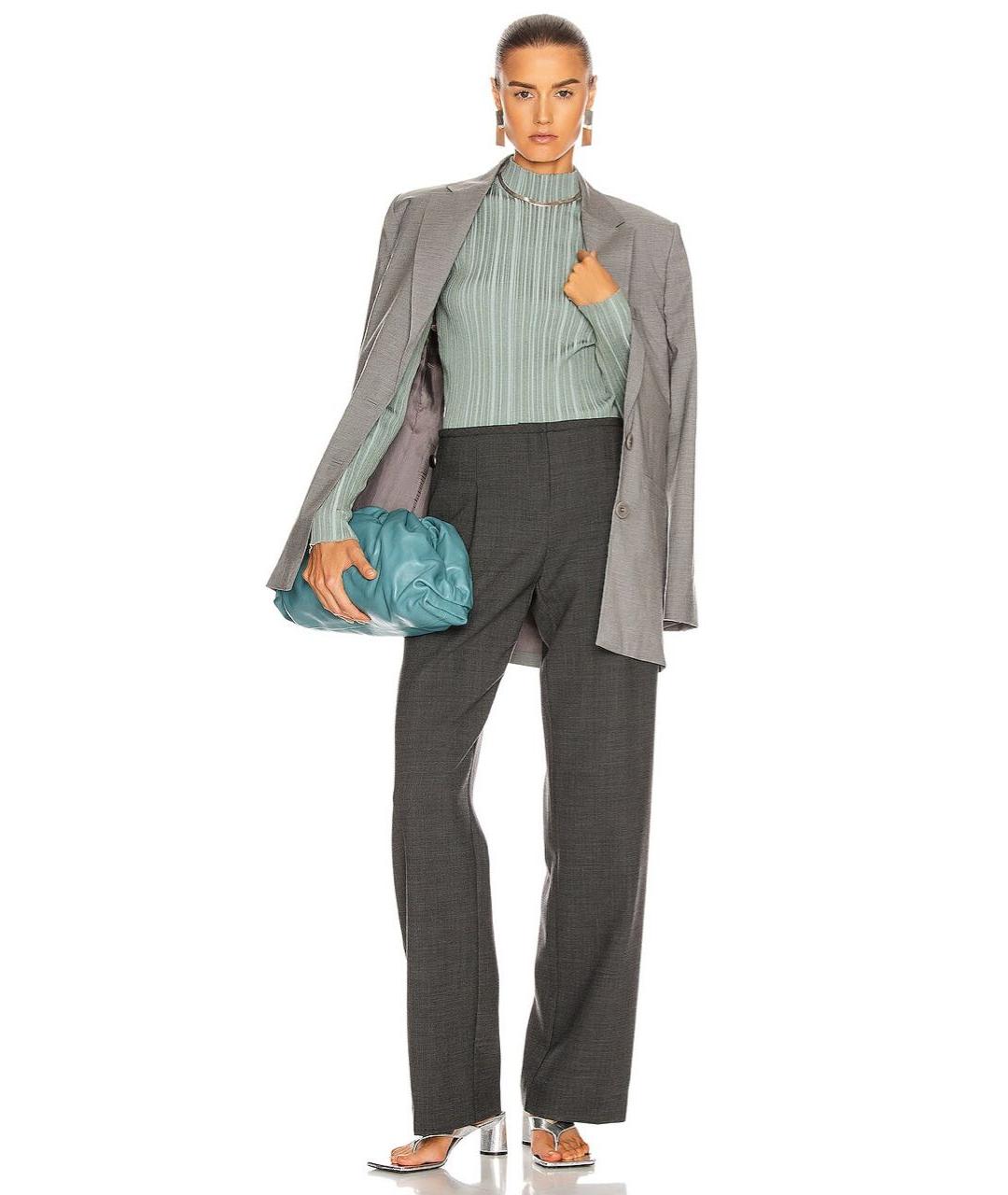 ACNE STUDIOS Зеленая хлопко-эластановая водолазка, фото 3