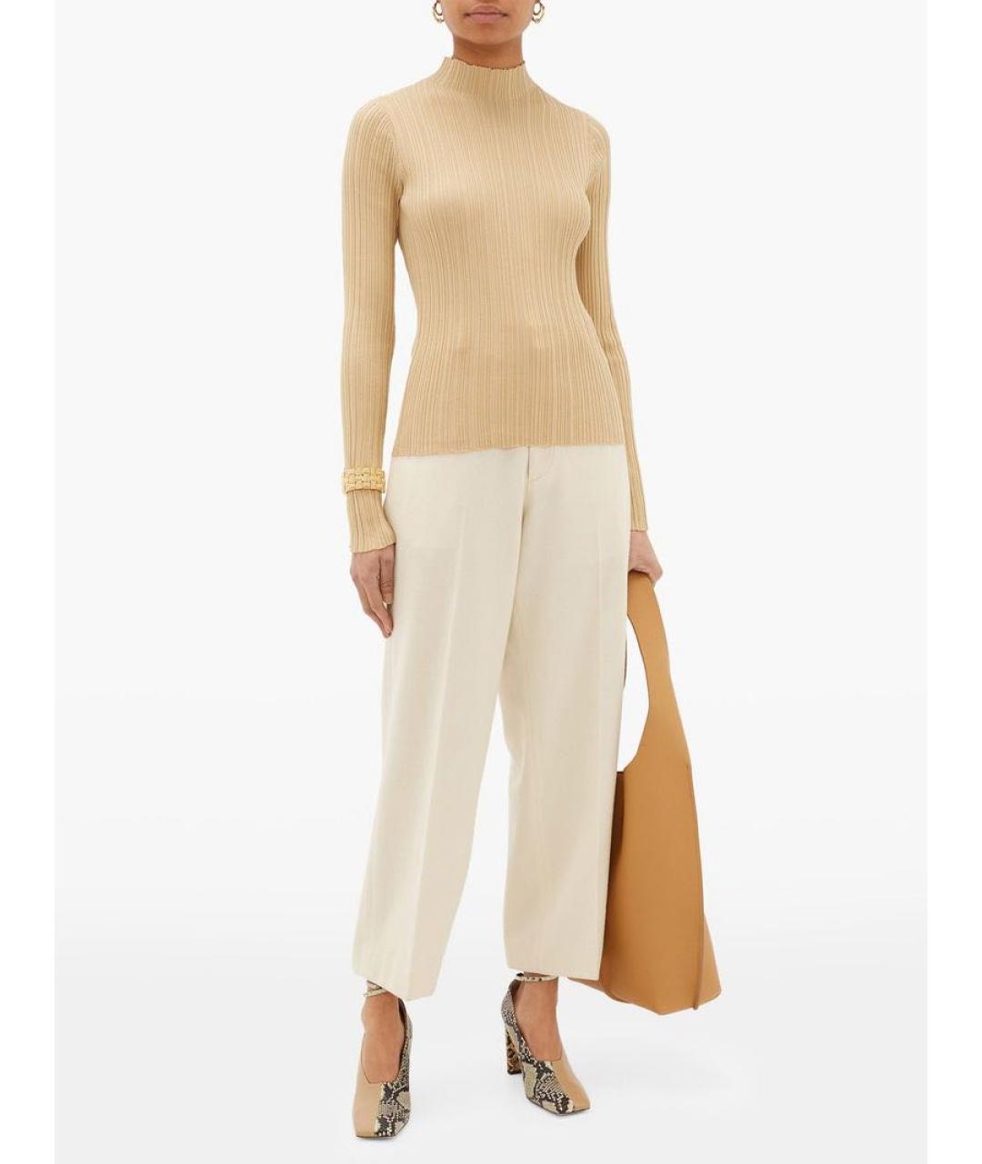 ACNE STUDIOS Бежевая хлопко-эластановая водолазка, фото 2