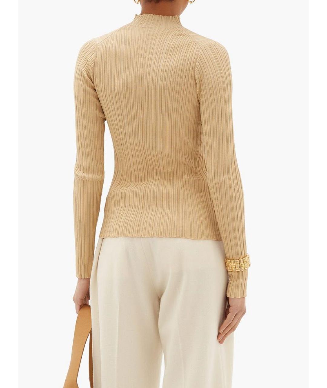 ACNE STUDIOS Бежевая хлопко-эластановая водолазка, фото 4