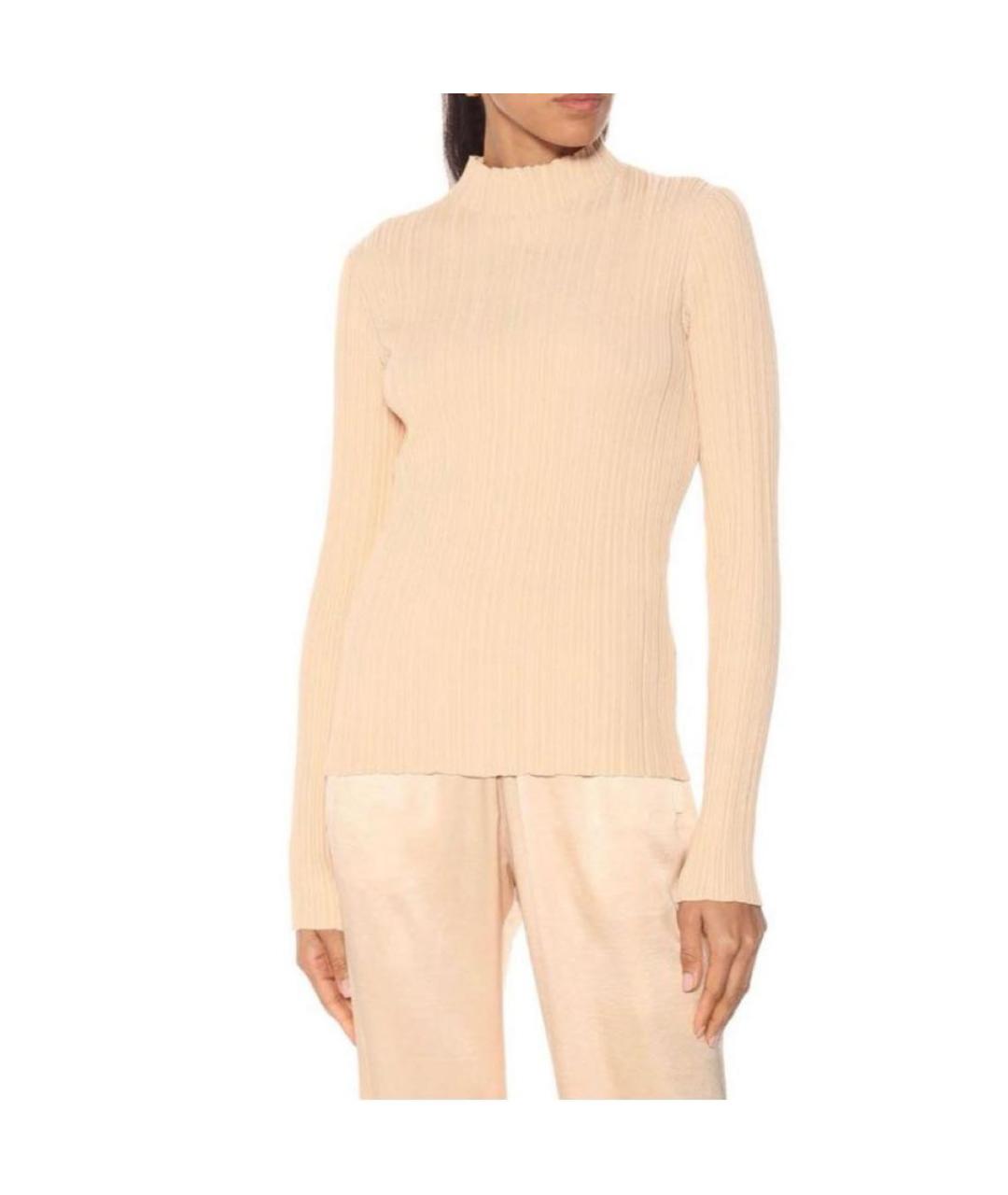 ACNE STUDIOS Бежевая хлопко-эластановая водолазка, фото 6