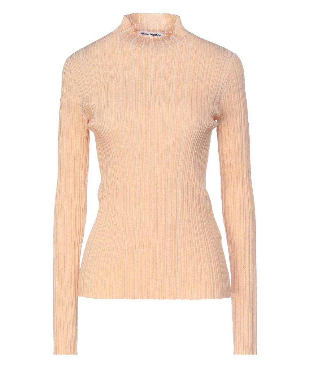 ACNE STUDIOS Бежевая хлопко-эластановая водолазка, фото 1