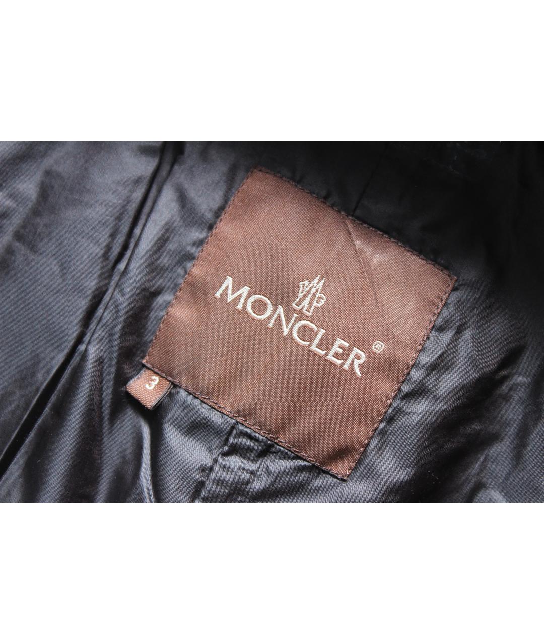 MONCLER Черная полиэстеровая куртка, фото 7