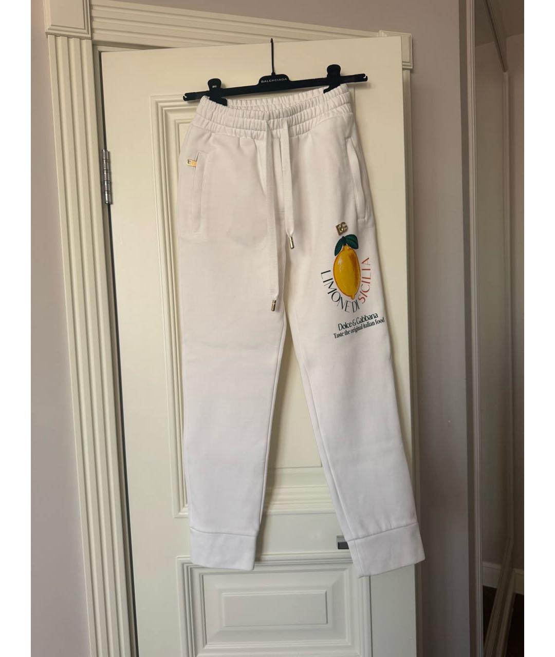 DOLCE&GABBANA Белый хлопковый спортивные костюмы, фото 7