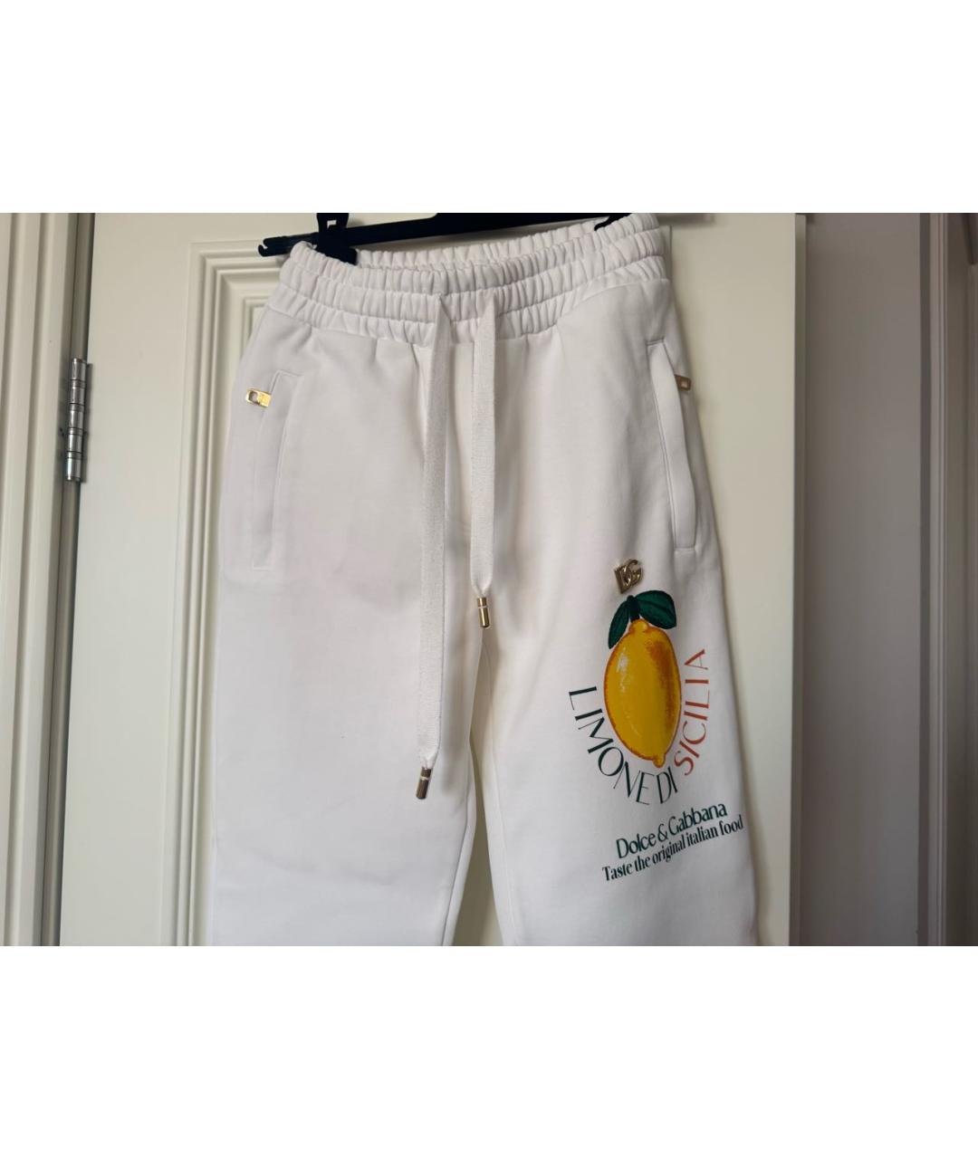 DOLCE&GABBANA Белый хлопковый спортивные костюмы, фото 3