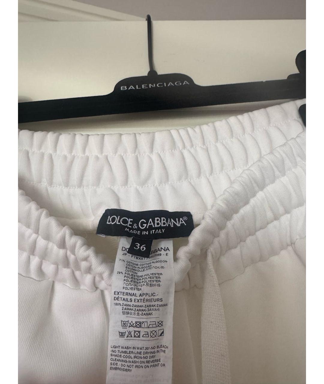 DOLCE&GABBANA Белый хлопковый спортивные костюмы, фото 5