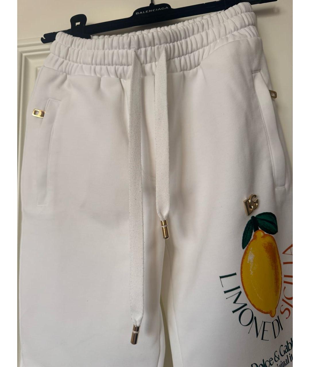 DOLCE&GABBANA Белый хлопковый спортивные костюмы, фото 4