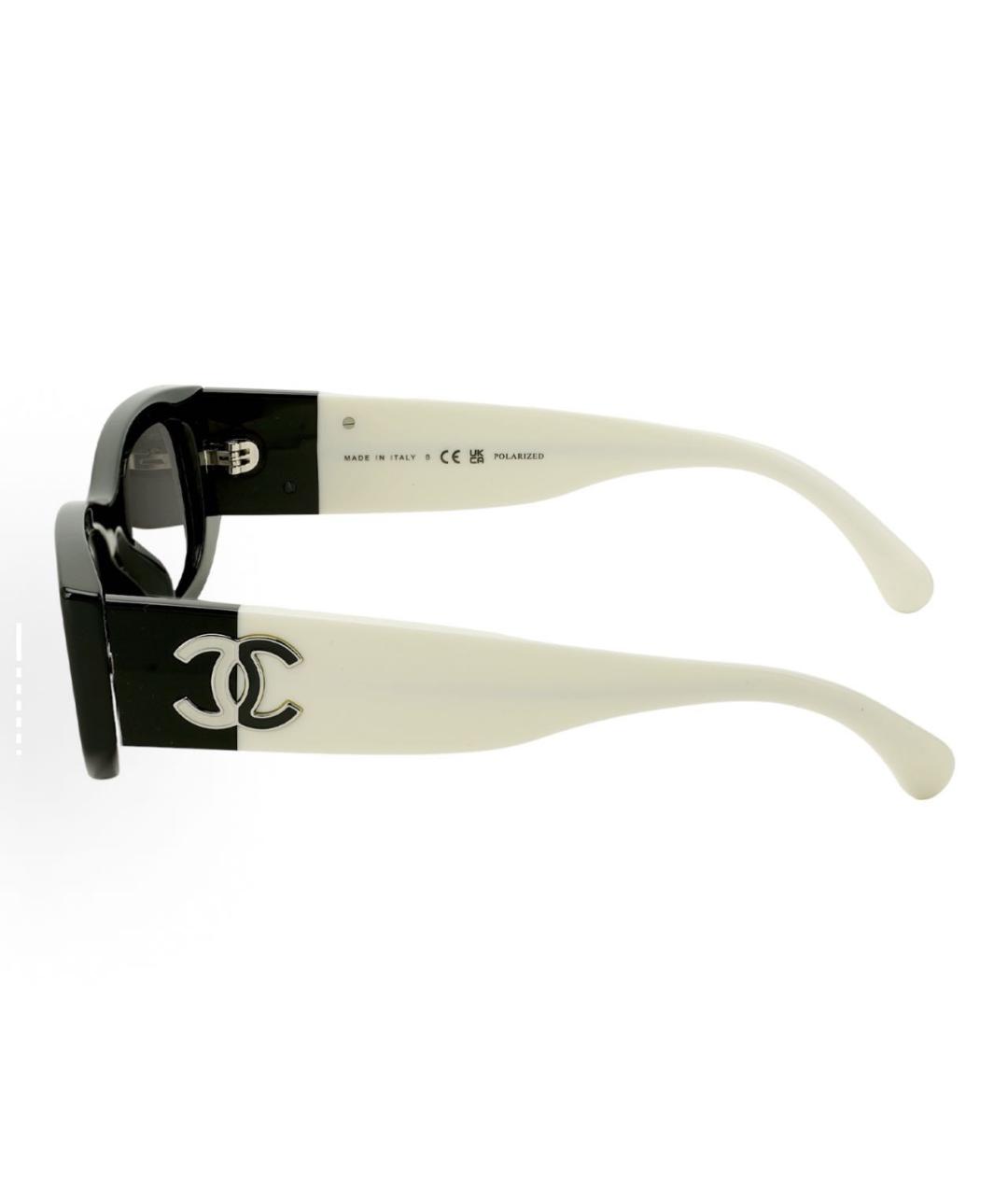 CHANEL Черные пластиковые солнцезащитные очки, фото 4