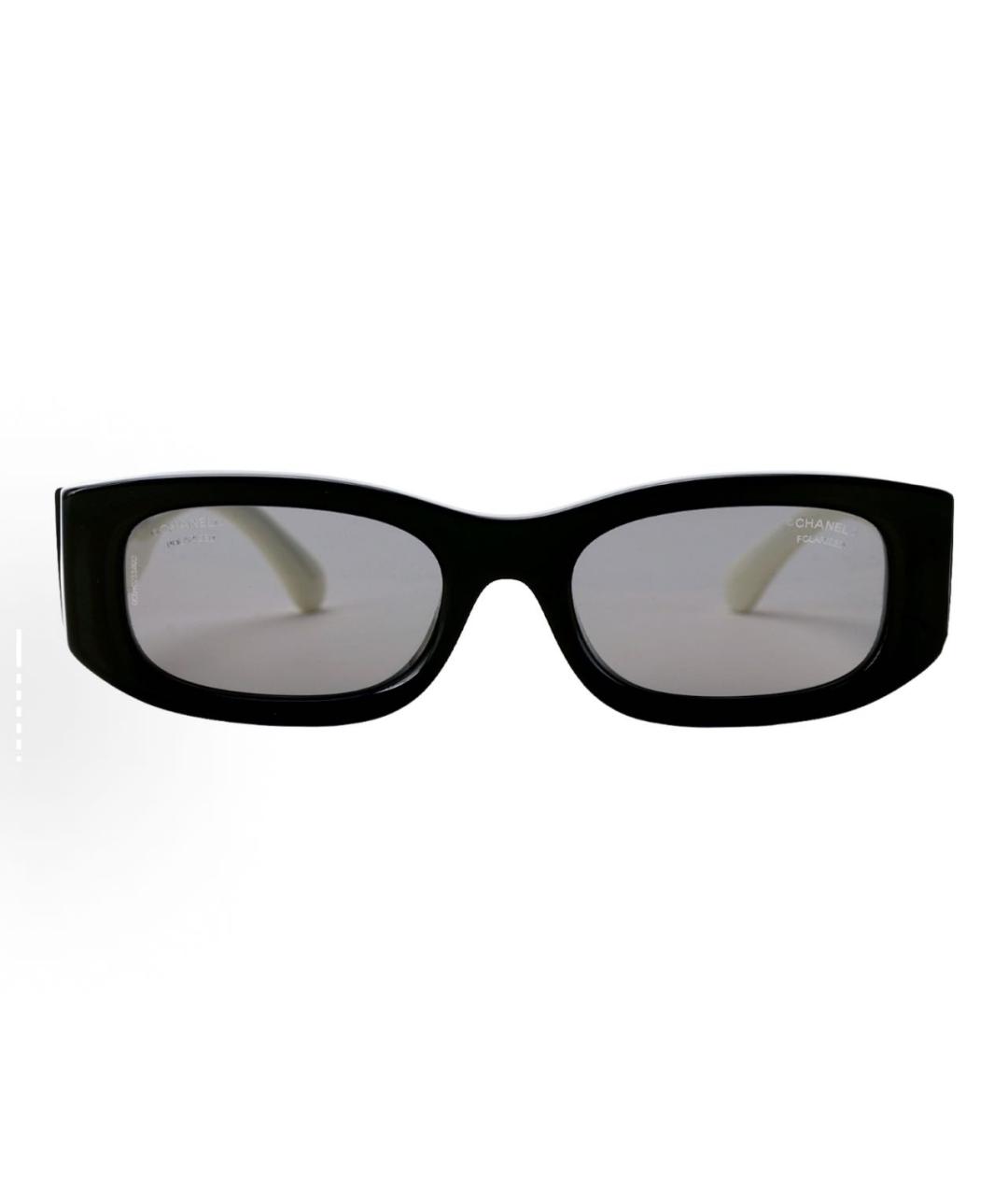 CHANEL Черные пластиковые солнцезащитные очки, фото 2