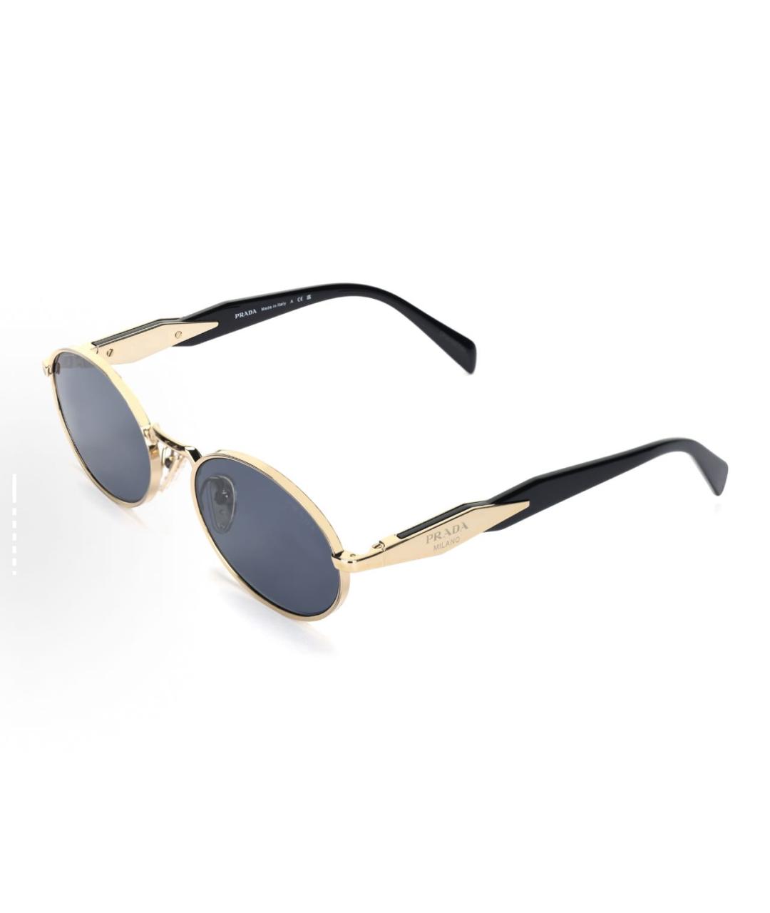 PRADA Черные металлические солнцезащитные очки, фото 4