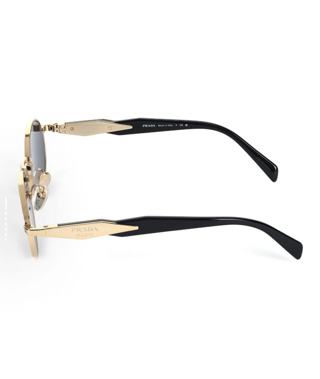 PRADA Черные металлические солнцезащитные очки, фото 3