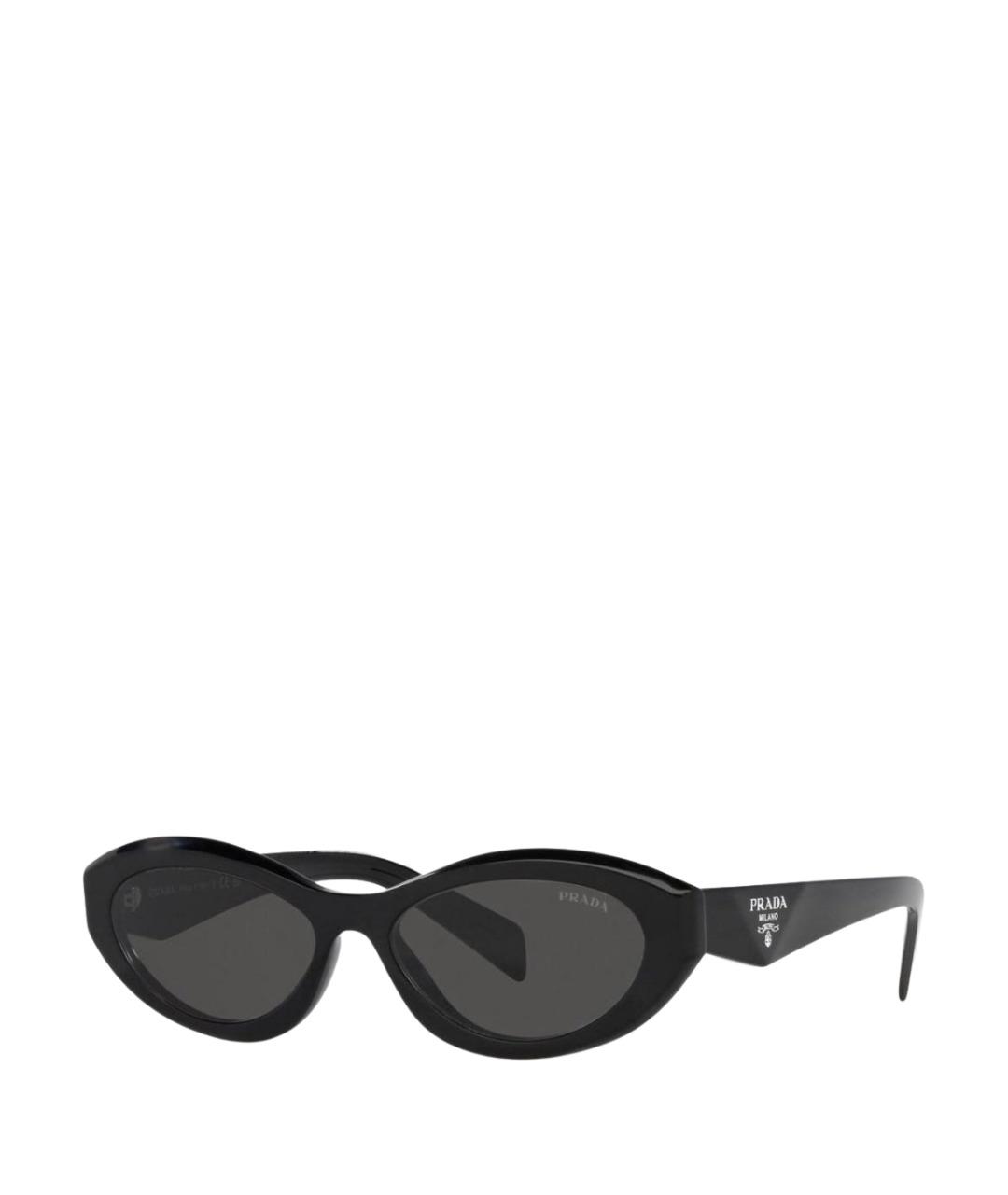 PRADA Черные пластиковые солнцезащитные очки, фото 1