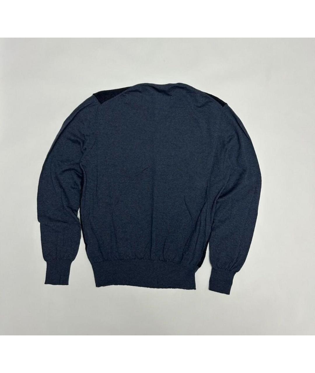 CORNELIANI Темно-синий шерстяной джемпер / свитер, фото 2