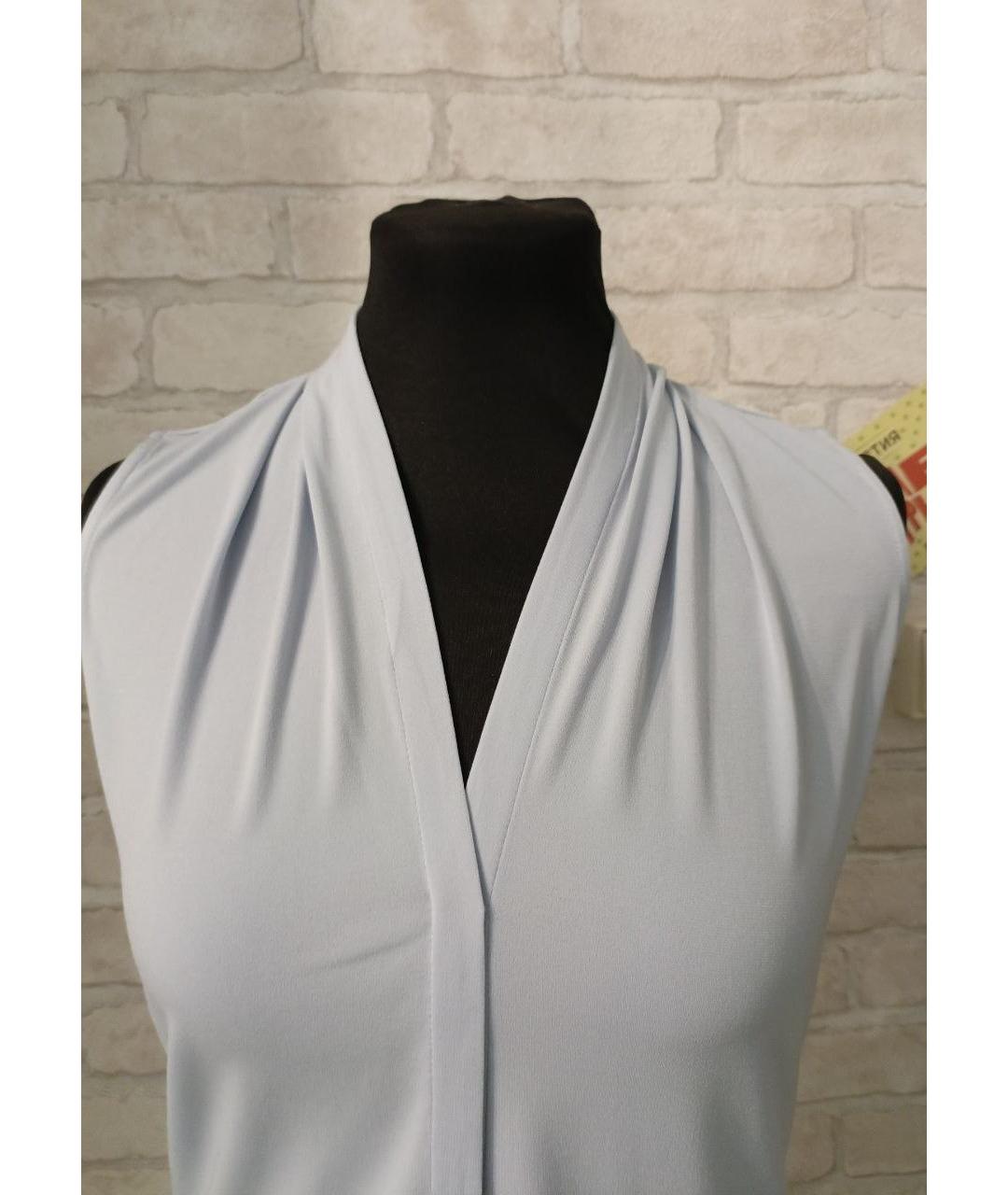 CALVIN KLEIN Голубая полиэстеровая майка, фото 3