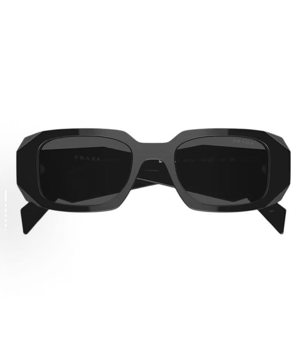 PRADA Черные пластиковые солнцезащитные очки, фото 4