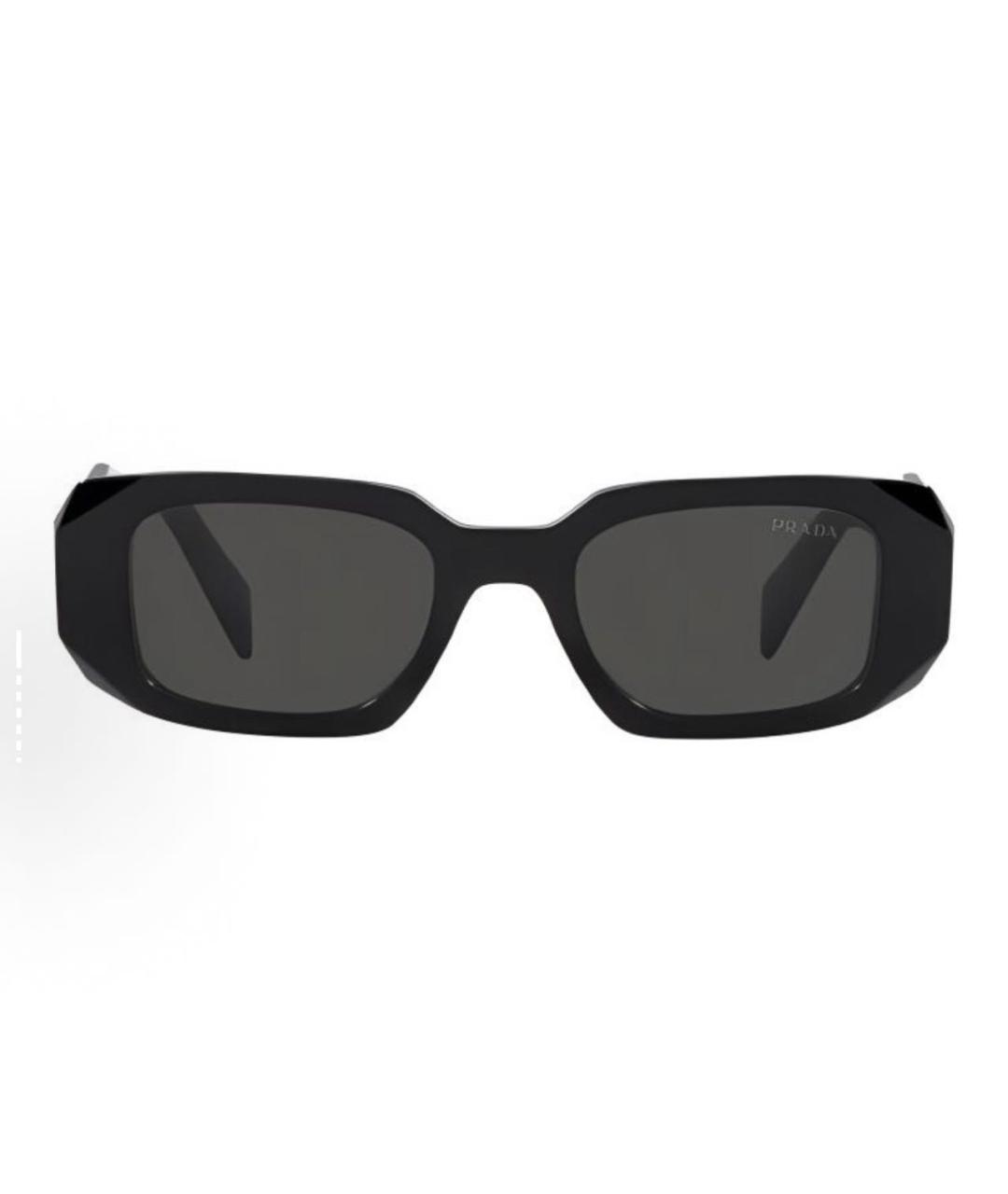 PRADA Черные пластиковые солнцезащитные очки, фото 2
