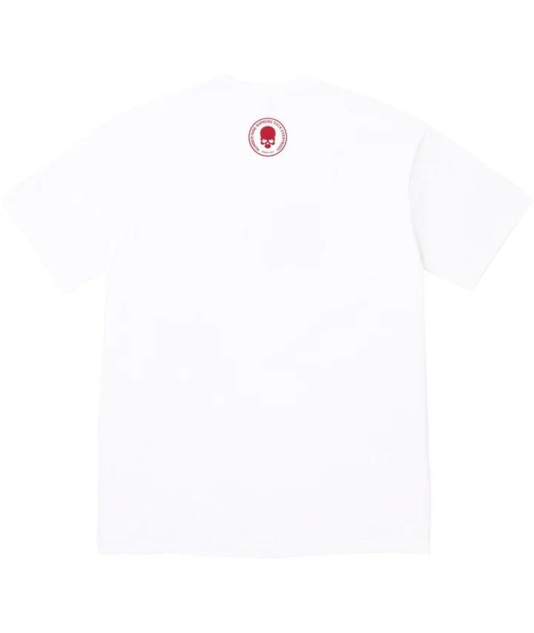 SUPREME Белая хлопковая футболка, фото 2