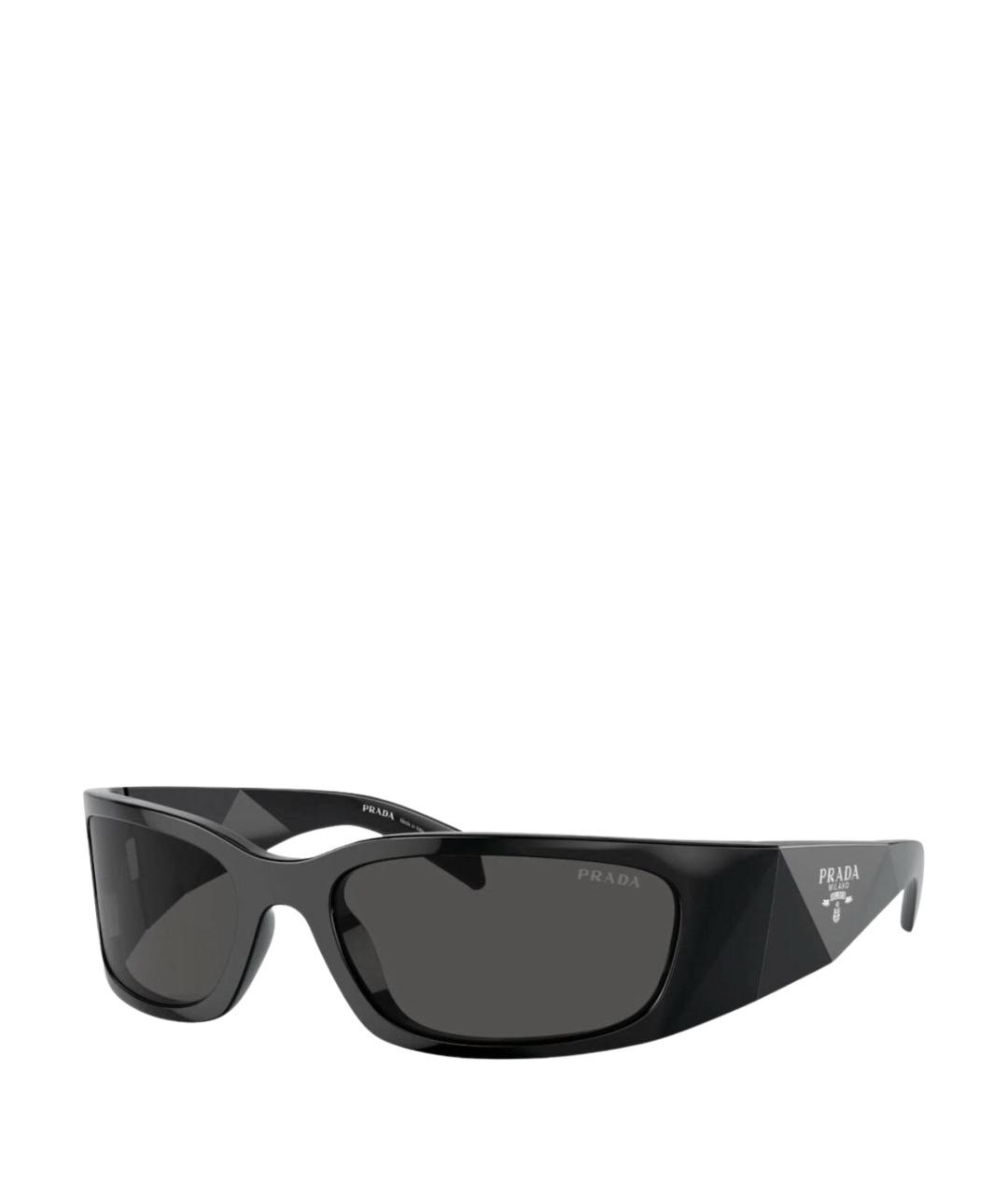 PRADA Черные пластиковые солнцезащитные очки, фото 1