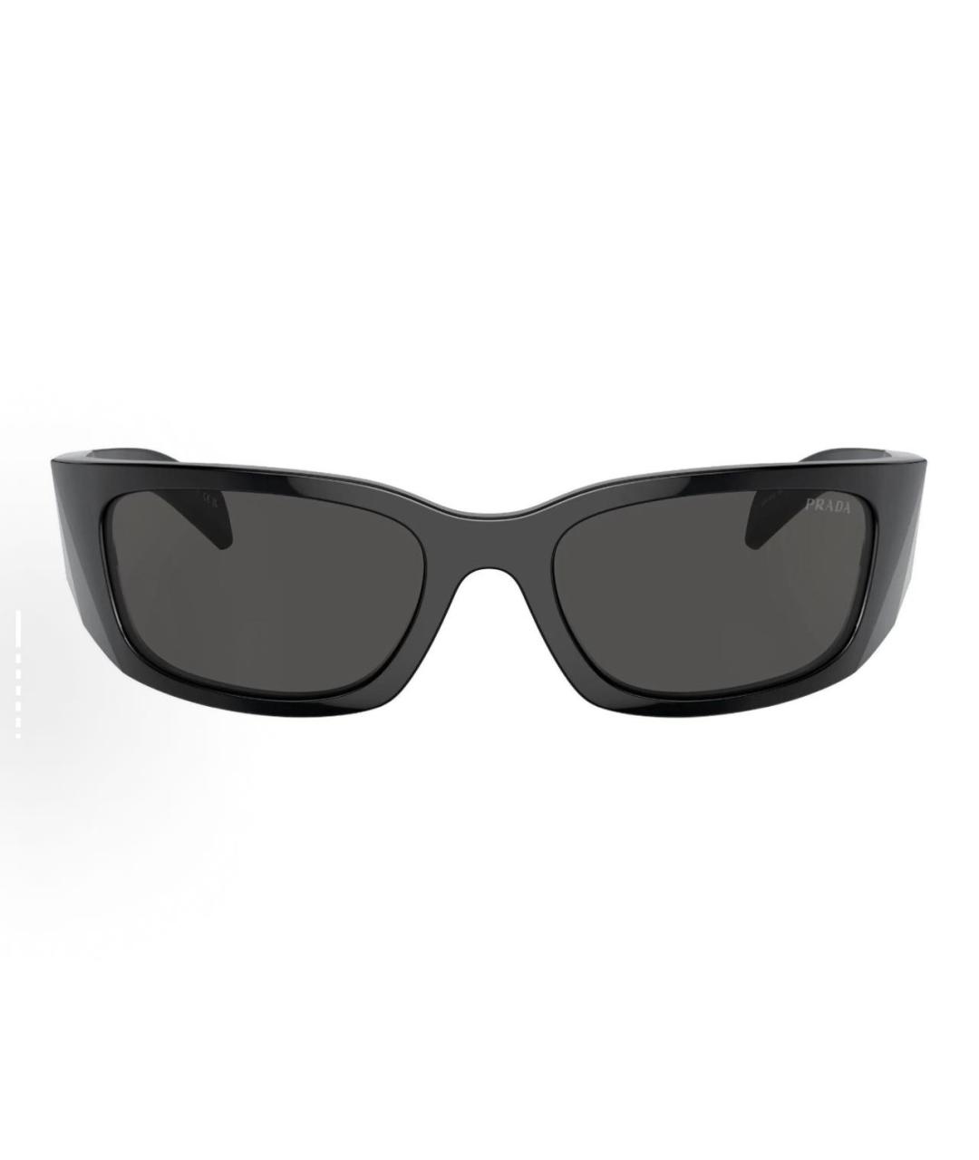 PRADA Черные пластиковые солнцезащитные очки, фото 2