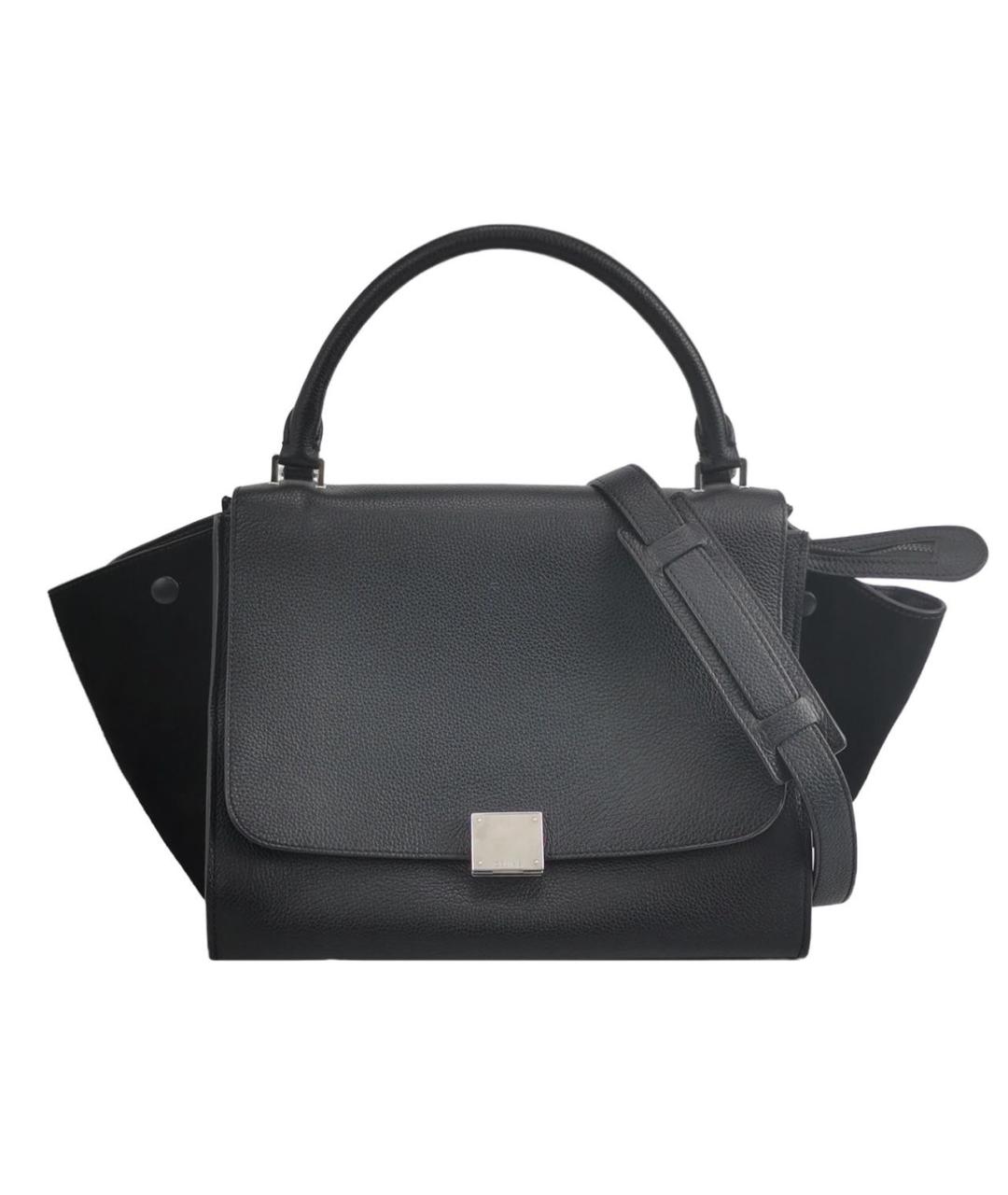 CELINE Черная кожаная сумка через плечо, фото 1