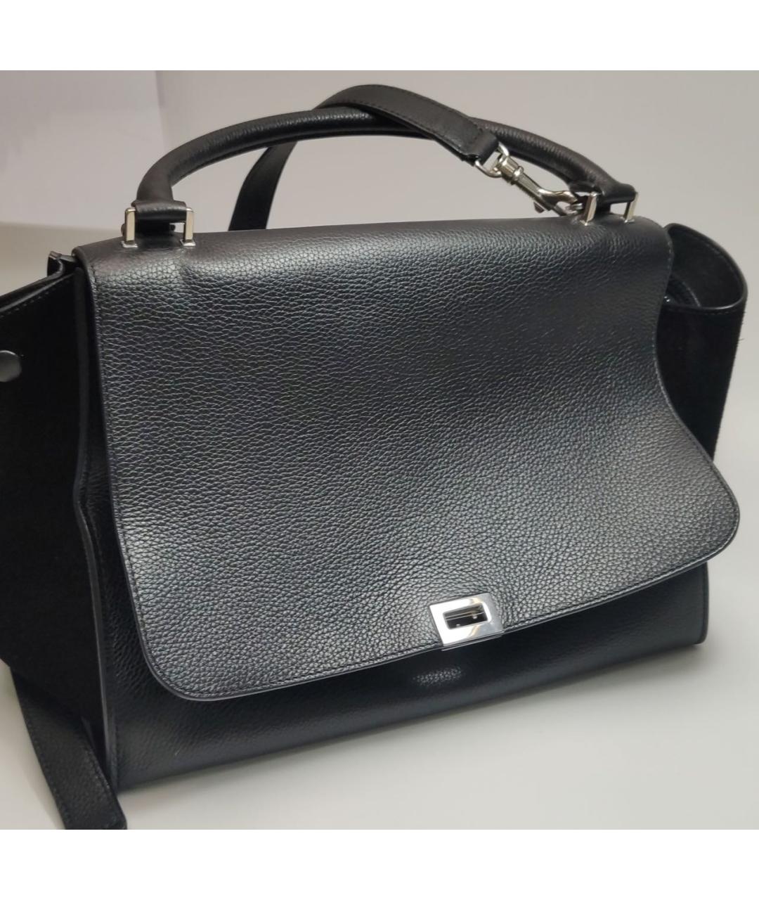 CELINE Черная кожаная сумка через плечо, фото 8