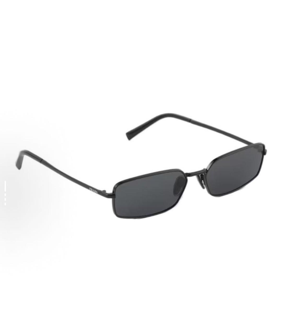 PRADA Черные металлические солнцезащитные очки, фото 3